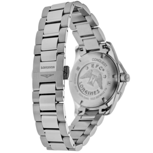 Longines Longines Conquest L3.376.4.97.6 кварцевые женские часы часы крупный план синий циферблата