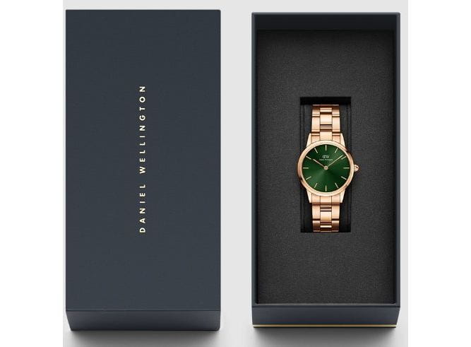 Daniel Wellington Daniel Wellington Iconic Link Emerald DW00100421 женские часы зеленый циферблат на запястье