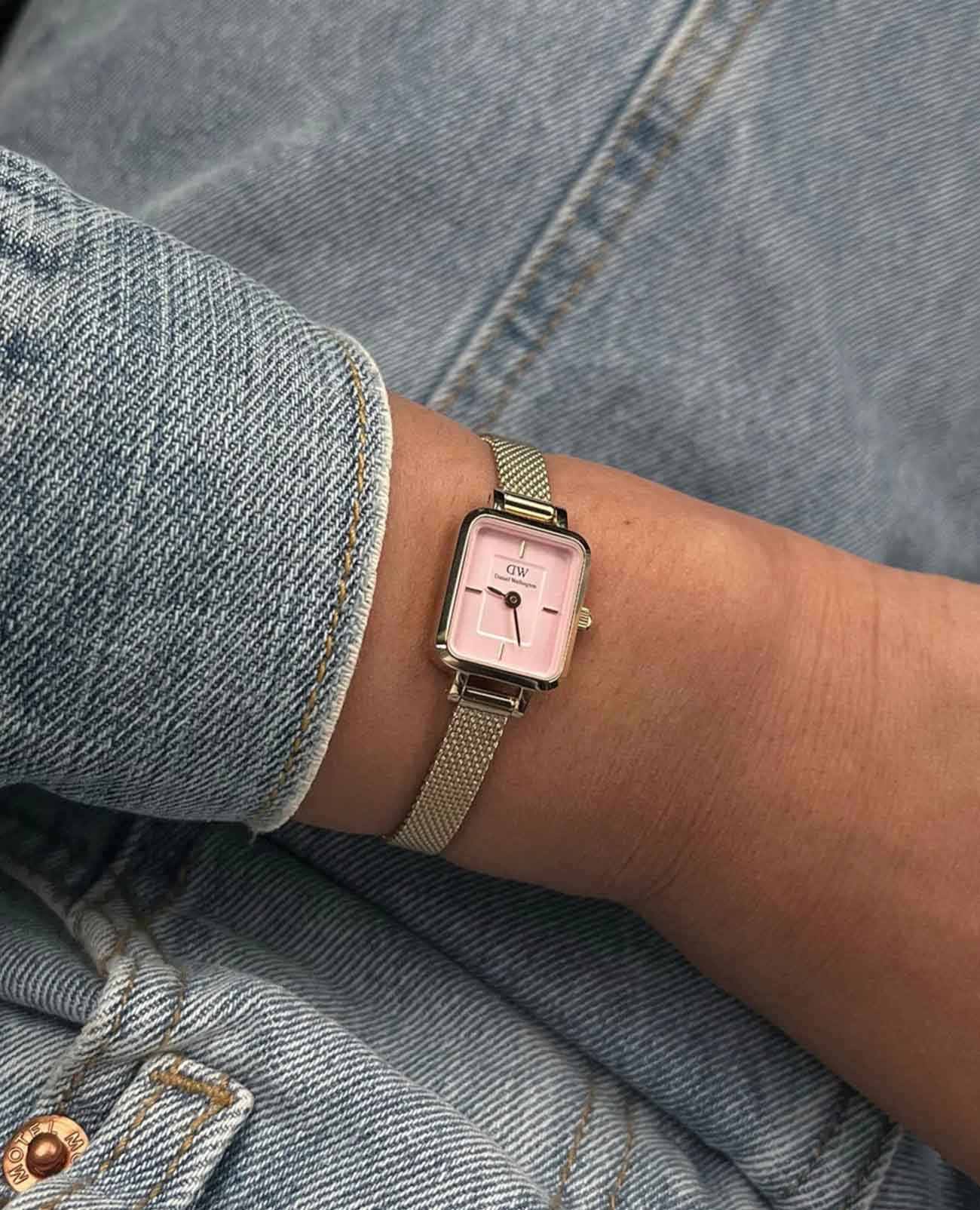 Daniel Wellington Daniel Wellington Quadro Mini DW00100655 , наручные женские часы фото под углом