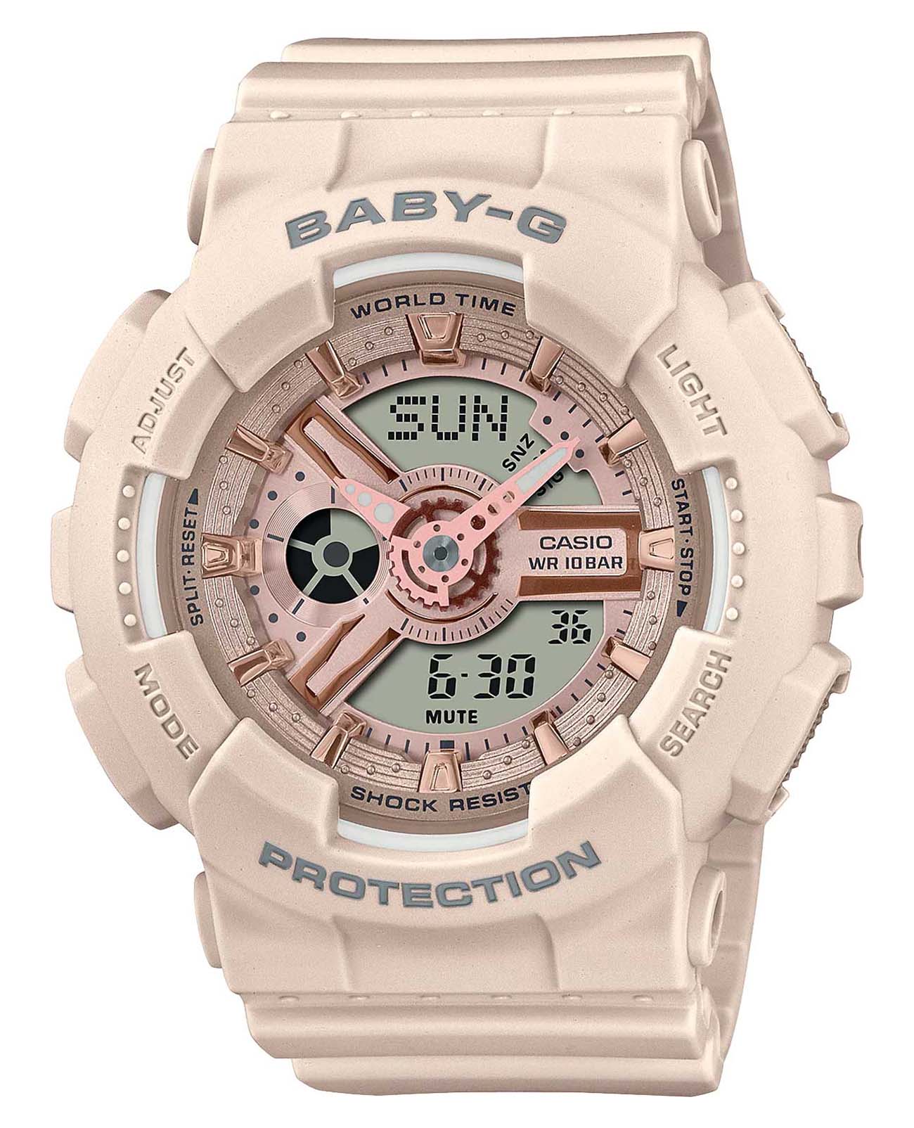 Casio Casio Baby-G BA-110XCP-4ADR  BA-110XCP-4ADR кварцевые женские часы  циферблат, браслет пластик — вид спереди