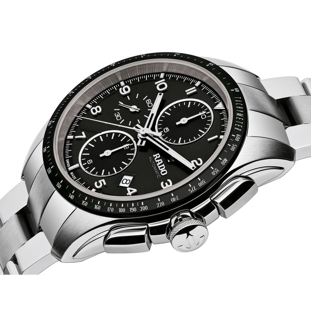 Rado Rado Hyperchrome Automatic Chronograph R32042153, hyperchrome швейцария мужские часы на браслете нержавеющая сталь боковой вид
