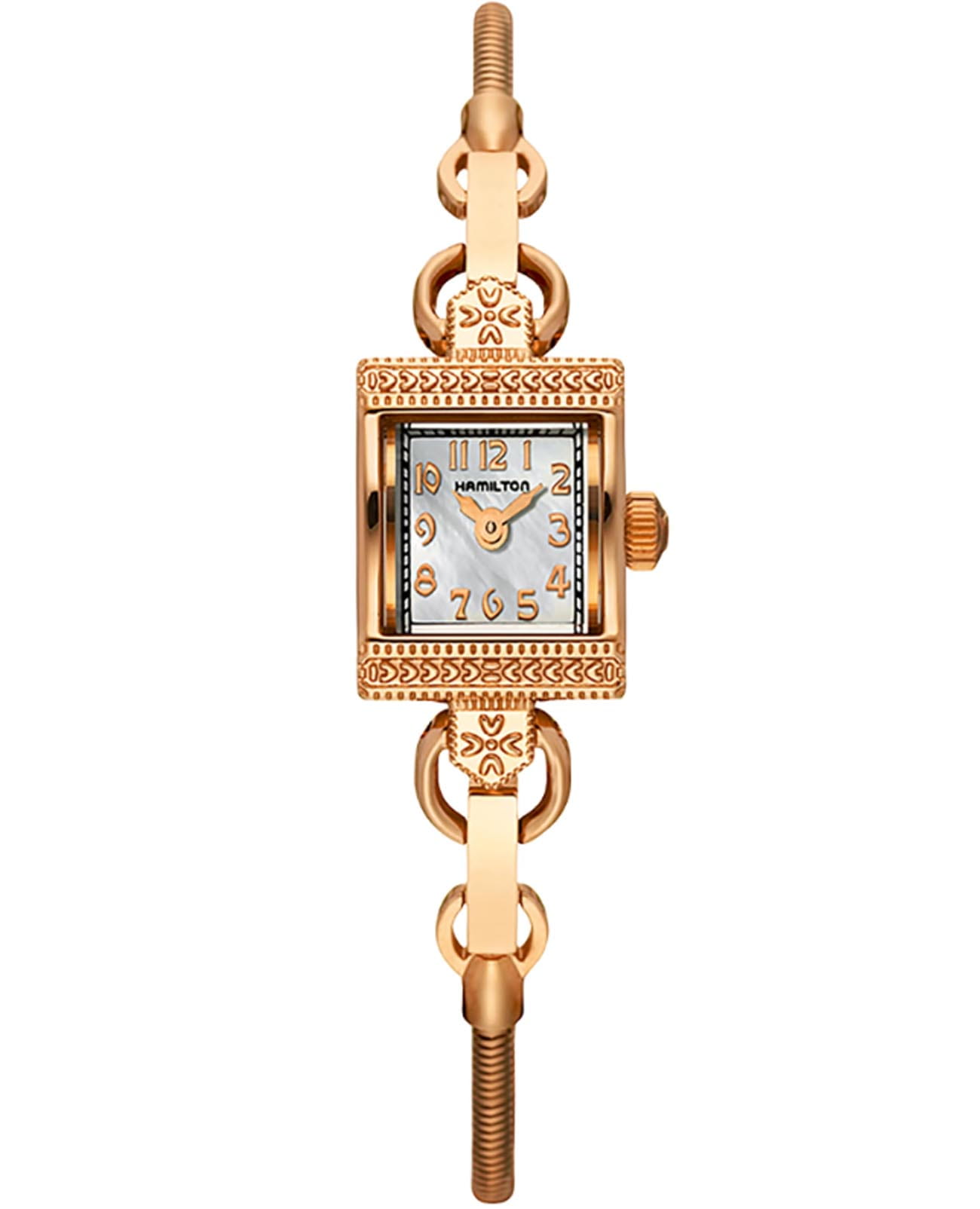 Hamilton Hamilton American Classics Lady H31241113  H31241113 кварцевые женские часы перламутровый циферблат, браслет нержавеющая сталь с pvd-покрытием — вид спереди