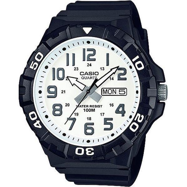 Casio Casio Illuminator MRW-210H-7A  MRW-210H-7A кварцевые мужские часы белый циферблат, браслет  — вид спереди
