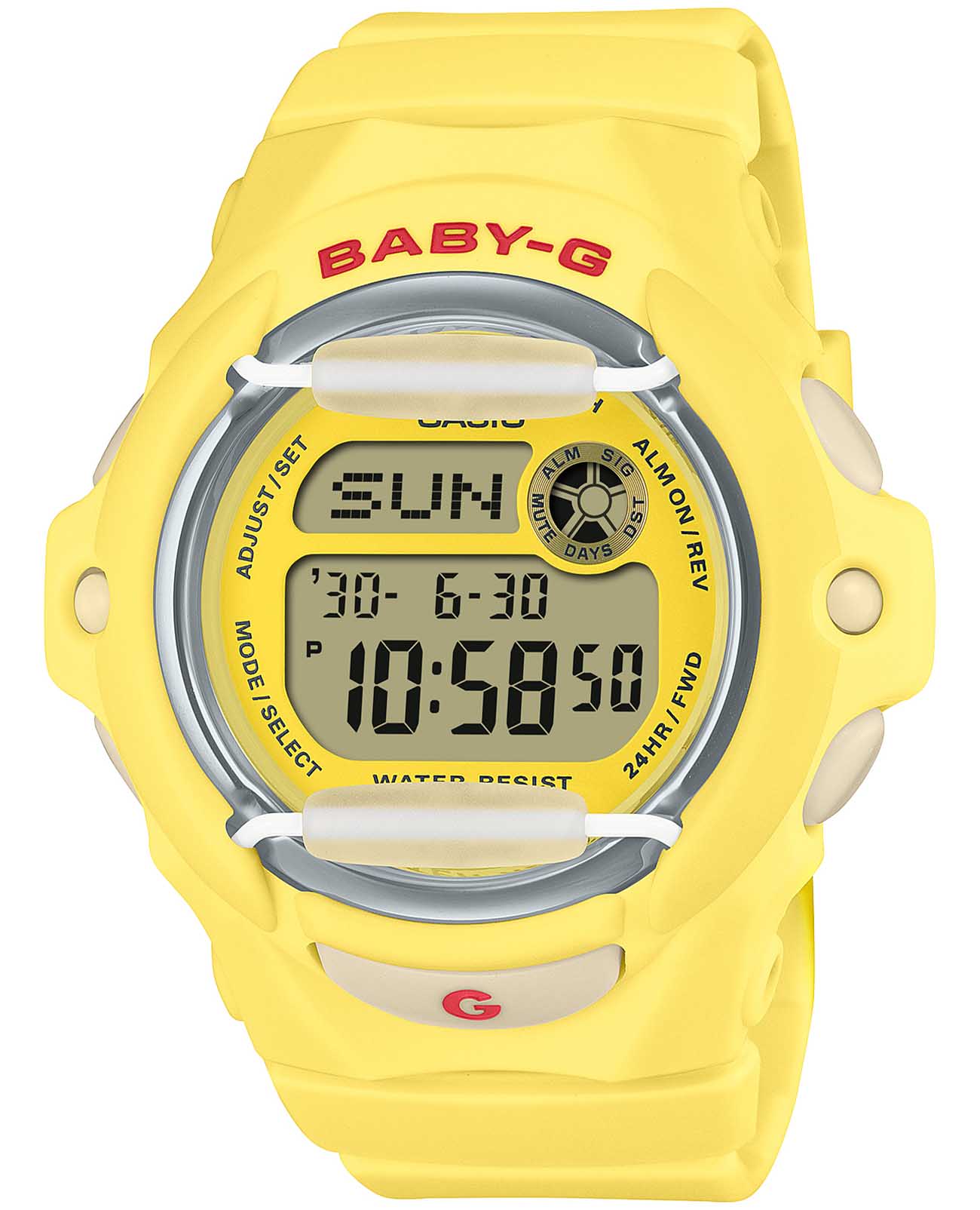 Casio Casio Baby-G BG-169CH-9  BG-169CH-9 кварцевые женские часы  циферблат, браслет пластик — вид спереди