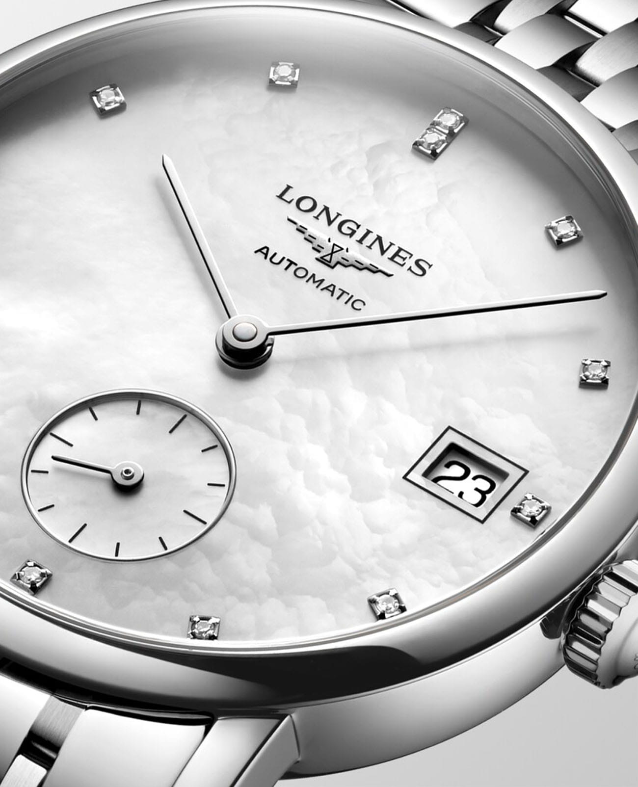 Longines Longines Elegant Collection L4.312.4.87.6 женские часы перламутровый циферблат на запястье