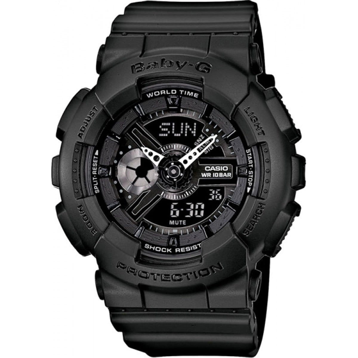 Casio Casio Baby-G BA-110BC-1A  BA-110BC-1A кварцевые женские часы черный циферблат, браслет пластик — вид спереди