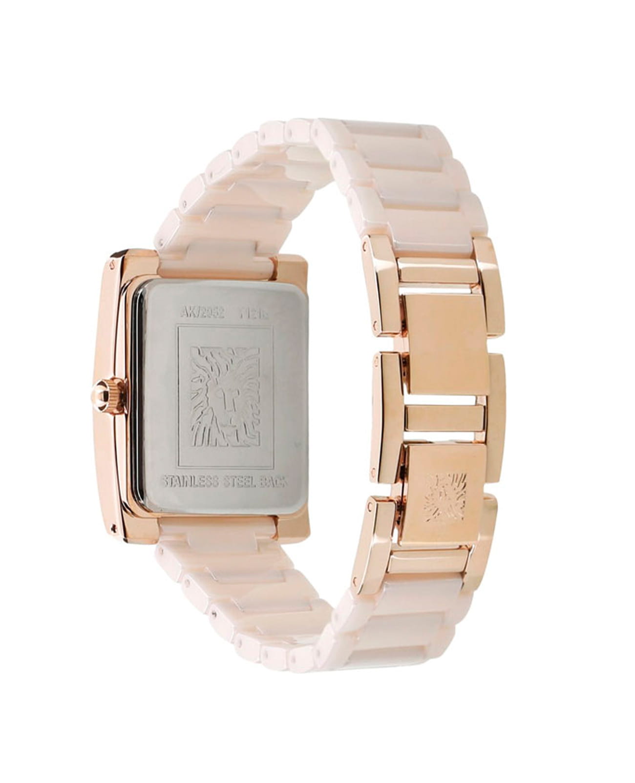 Anne Klein Anne Klein Crystal  2952LPRG,  сша женские часы на браслете нержавеющая сталь + золото 18к боковой вид