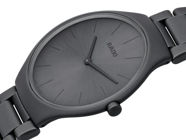 Rado Rado True Thinline Le Corbusier R27091612, true thinline швейцария мужские часы на браслете высокотехнологичная керамика + титан боковой вид