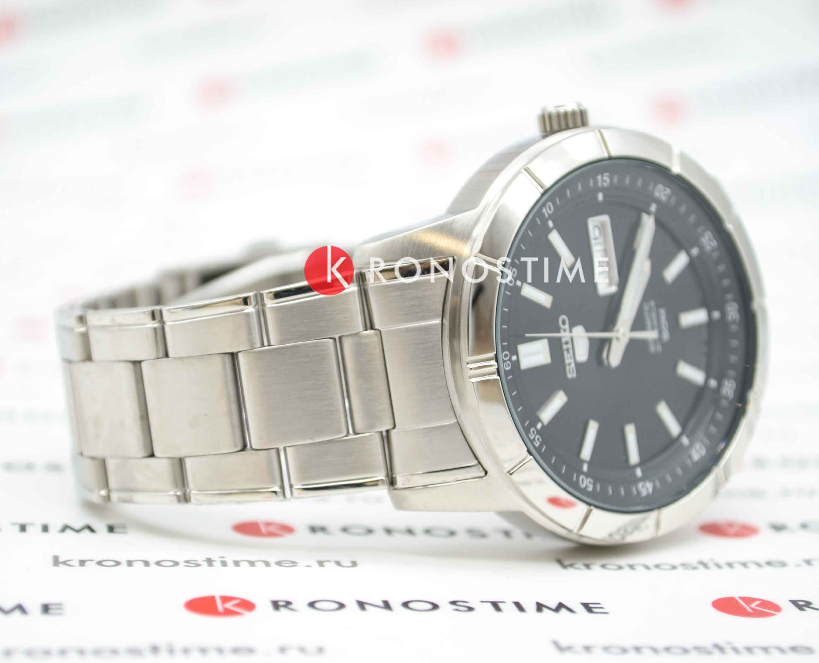 Seiko Seiko 5 Regular SNKN55J1 мужские часы черный циферблат на запястье