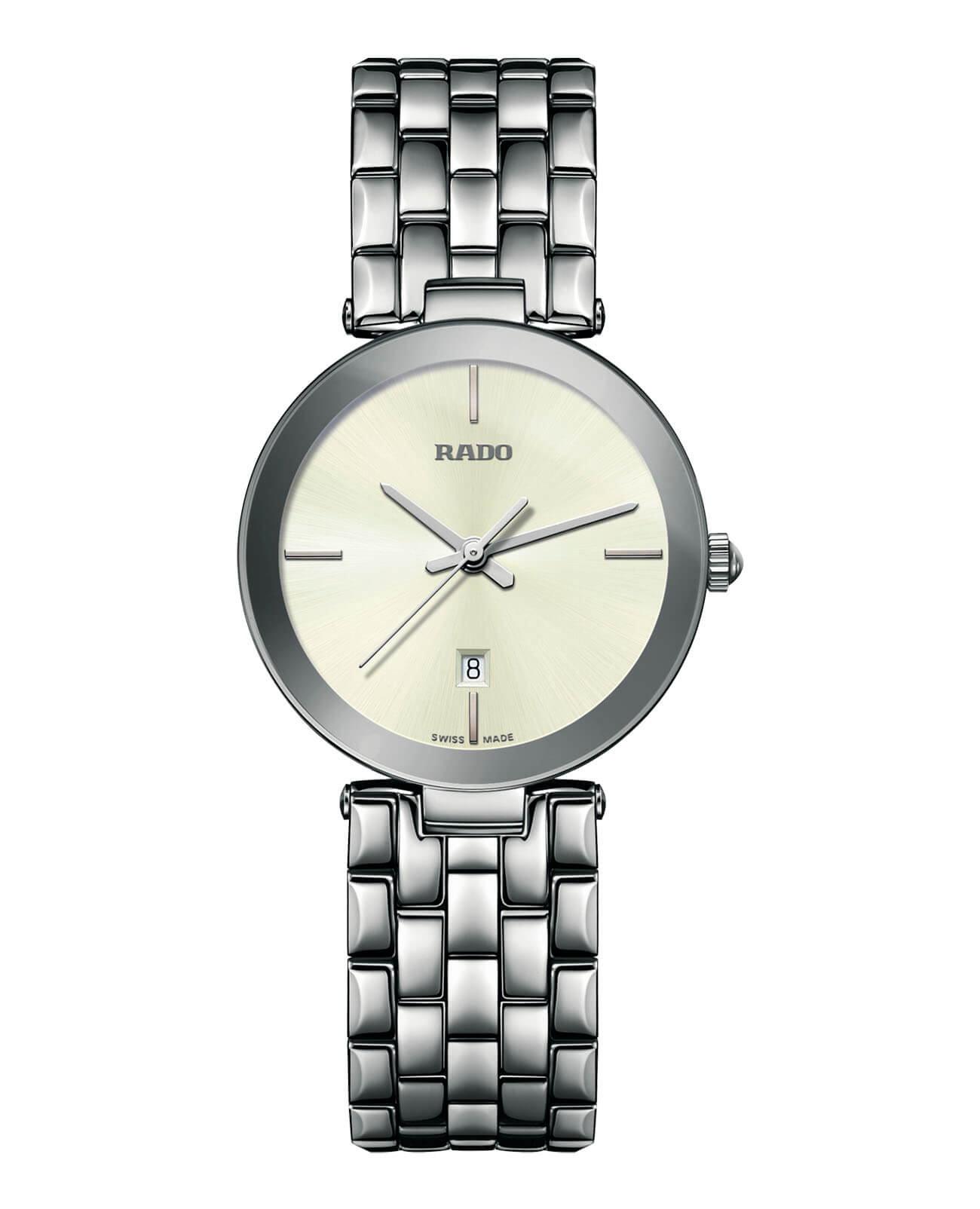 Rado Rado Florence R48874013  R48874013 кварцевые женские часы белый циферблат, браслет нержавеющая сталь — вид спереди