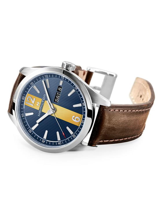 Оригинальные часы Hamilton Hamilton Broadway Day Date Quartz H43311541 кварцевые калибр механизма eta 955.122 общий вид