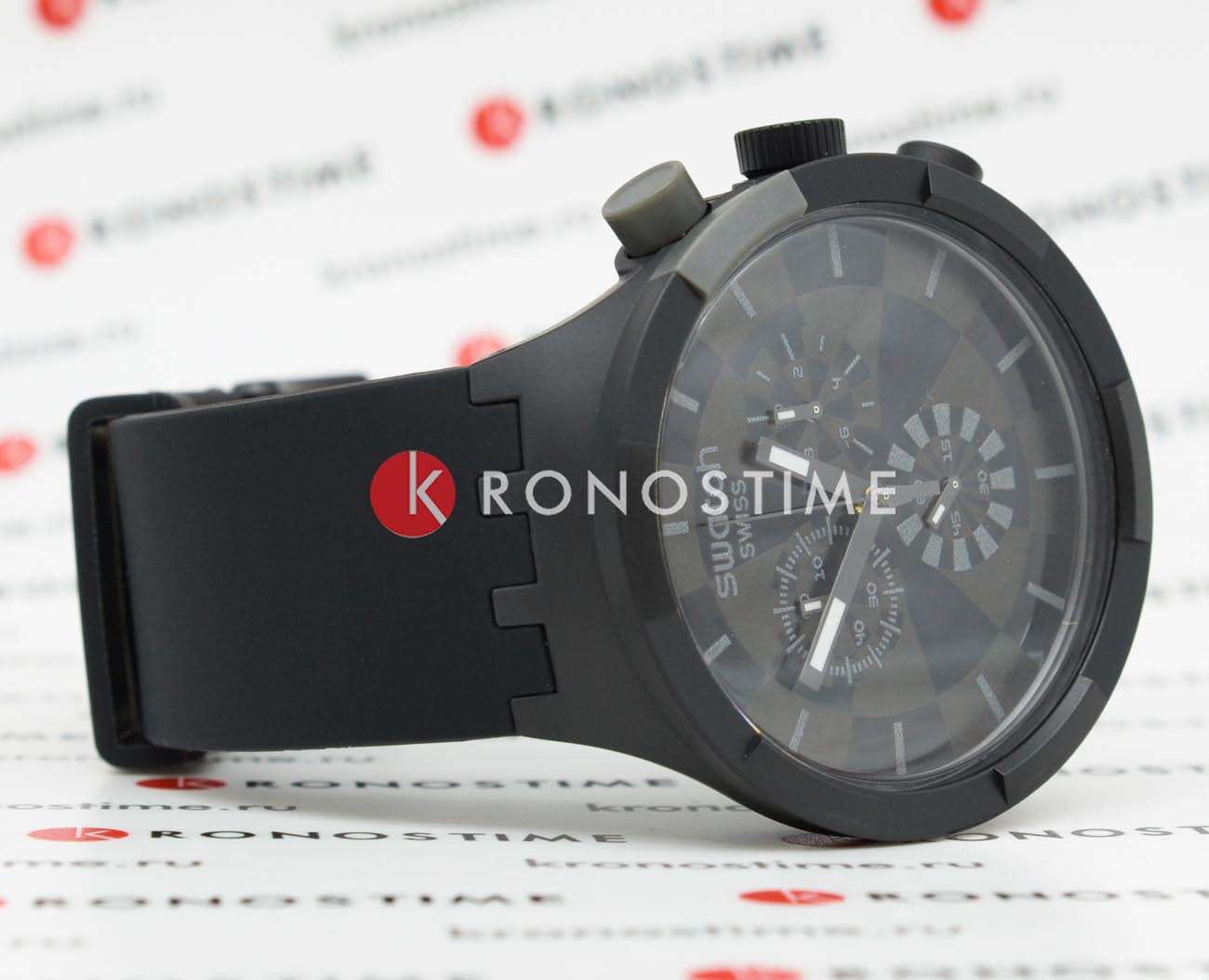 Swatch Swatch Big Bold Chrono Pay! SB02B103-5300 мужские часы черный циферблат на запястье