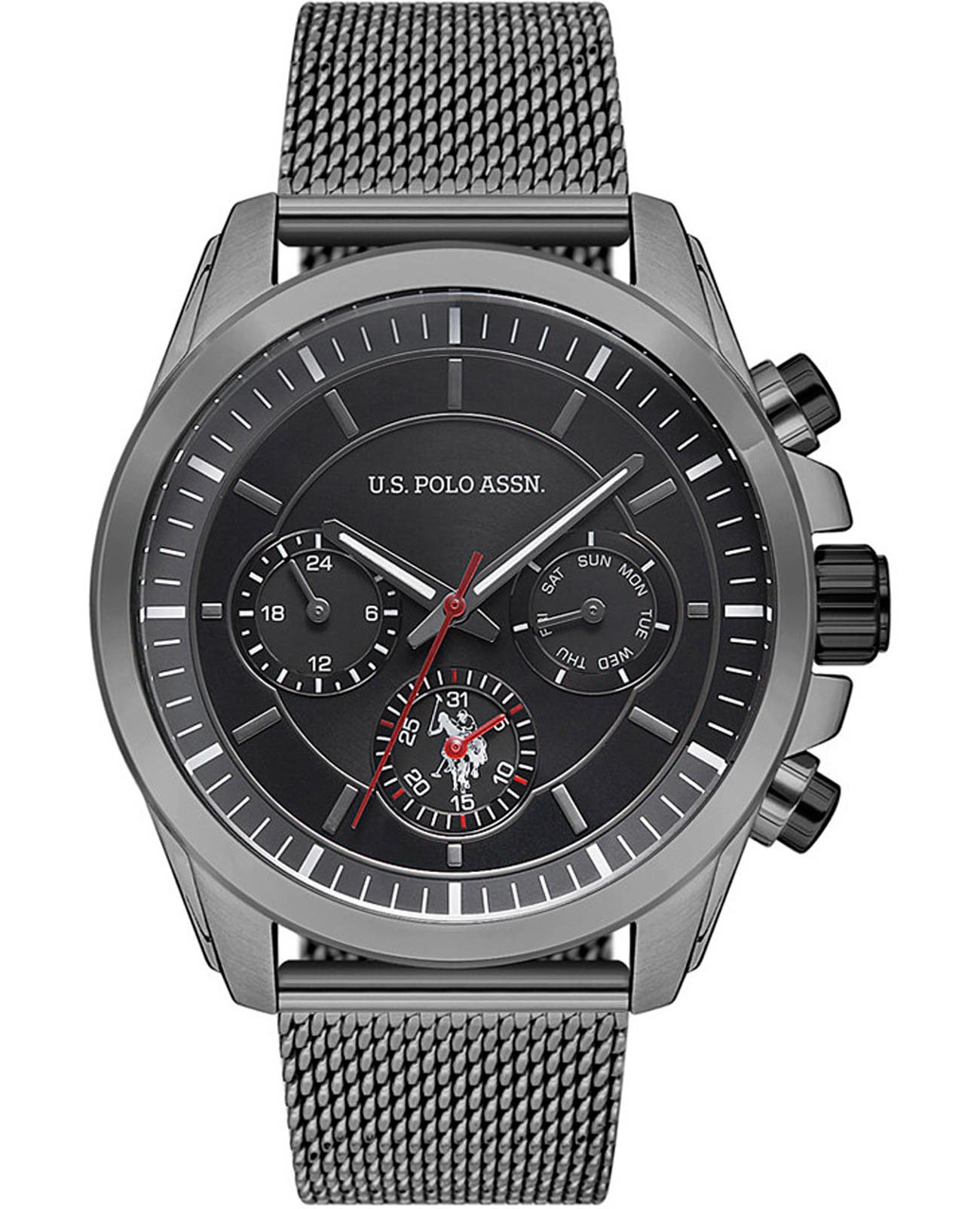 U.S. Polo Assn. U.S. Polo Assn. Crossing USPA1028-03  USPA1028-03 кварцевые мужские часы  циферблат, браслет нержавеющая сталь с ip-покрытием — вид спереди