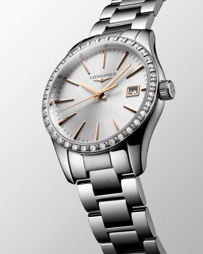 Longines Longines Conquest Classic  L2.286.0.72.6 , наручные женские часы фото под углом