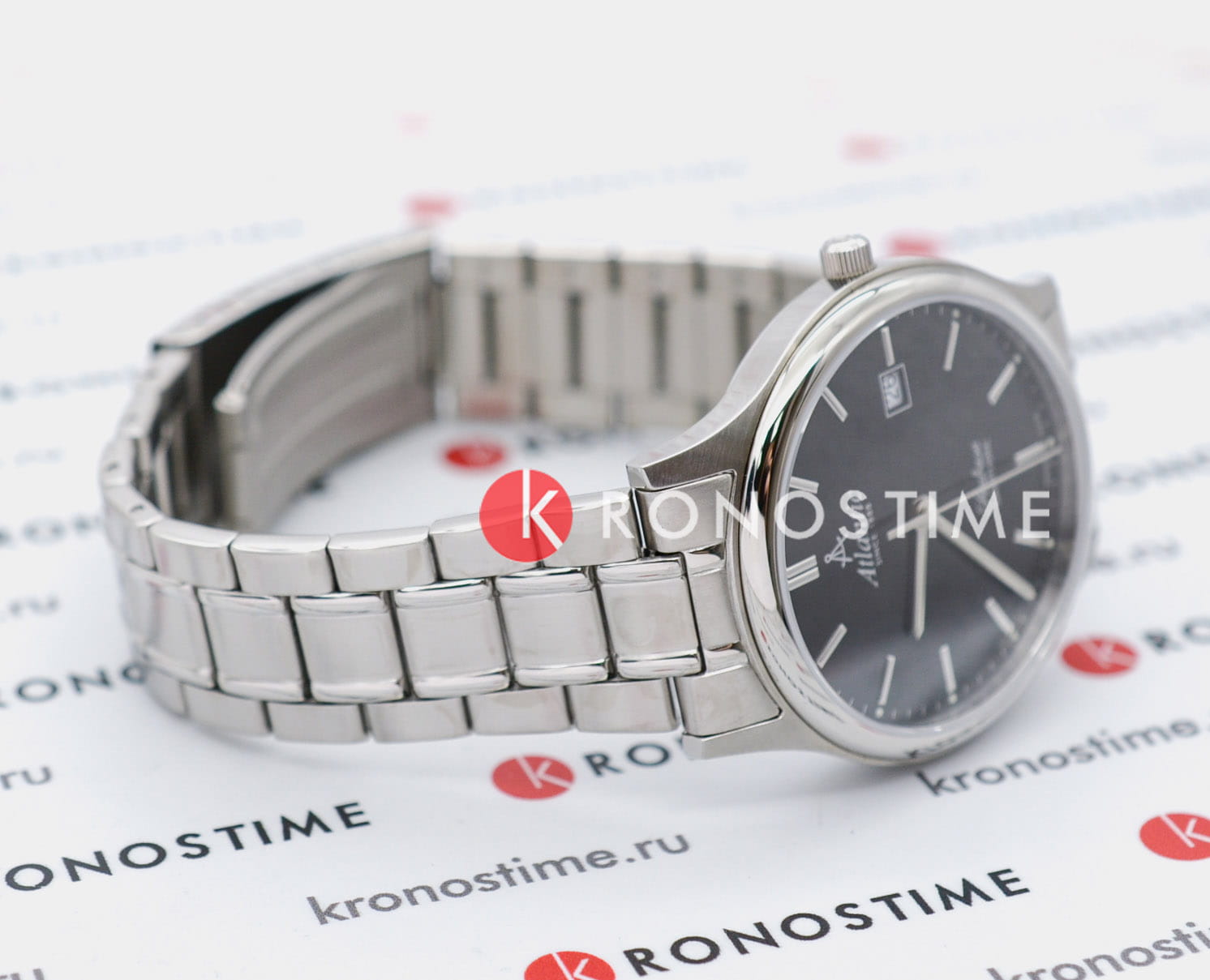 Atlantic Atlantic 60348.41.61 мужские часы черный циферблат на запястье