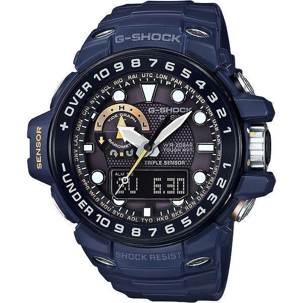 Casio Casio G-Shock GWN-1000NV-2A  GWN-1000NV-2A электронные мужские часы черный циферблат, браслет пластик — вид спереди