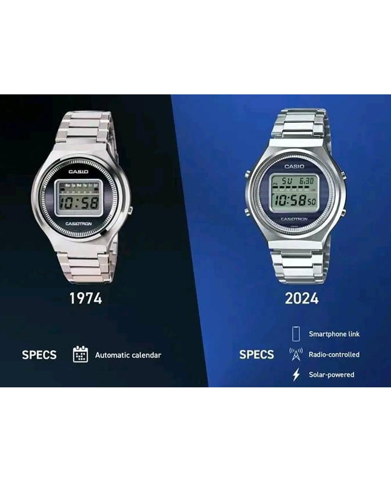 Casio Casio CASIOTRON TRN-50-2ADR лимитированной серии - задняя крышка сталь металл корпуса, япония часы