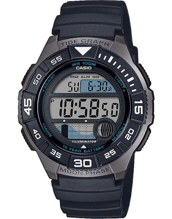 Casio Casio Collection WS-1100H-1A  WS-1100H-1AVEF кварцевые мужские часы серый циферблат, браслет пластик — вид спереди
