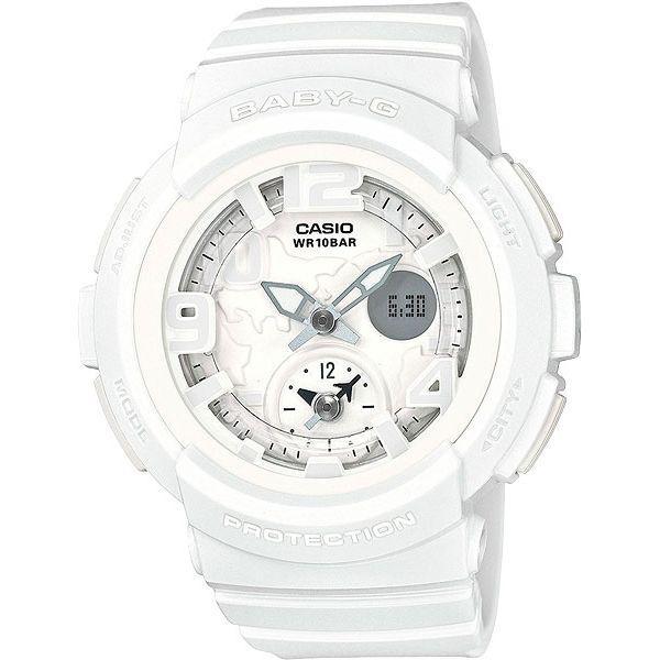 Casio Casio Baby-G BGA-190BC-7B  BGA-190BC-7B кварцевые женские часы белый циферблат, браслет пластик — вид спереди