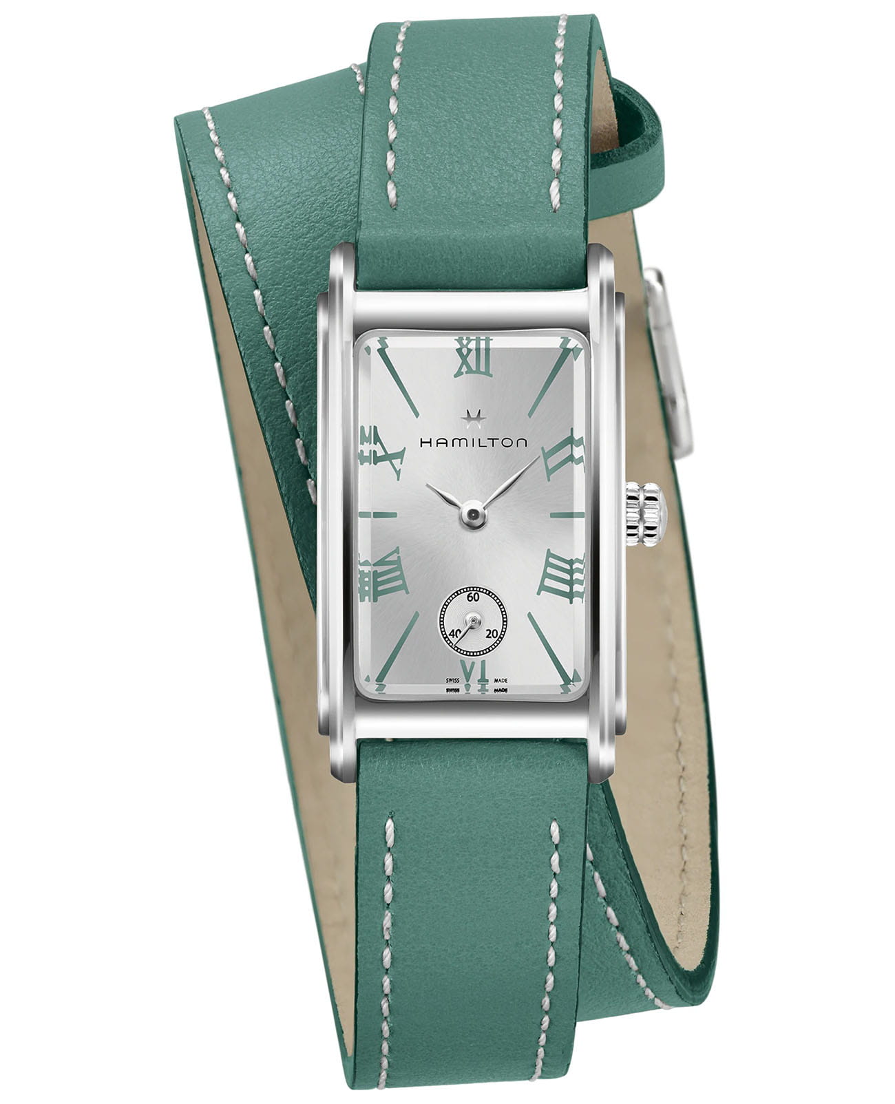 Hamilton Hamilton American Classic Ardmore Quartz H11221852  H11221852 кварцевые женские часы серебристый циферблат, браслет кожаный — вид спереди