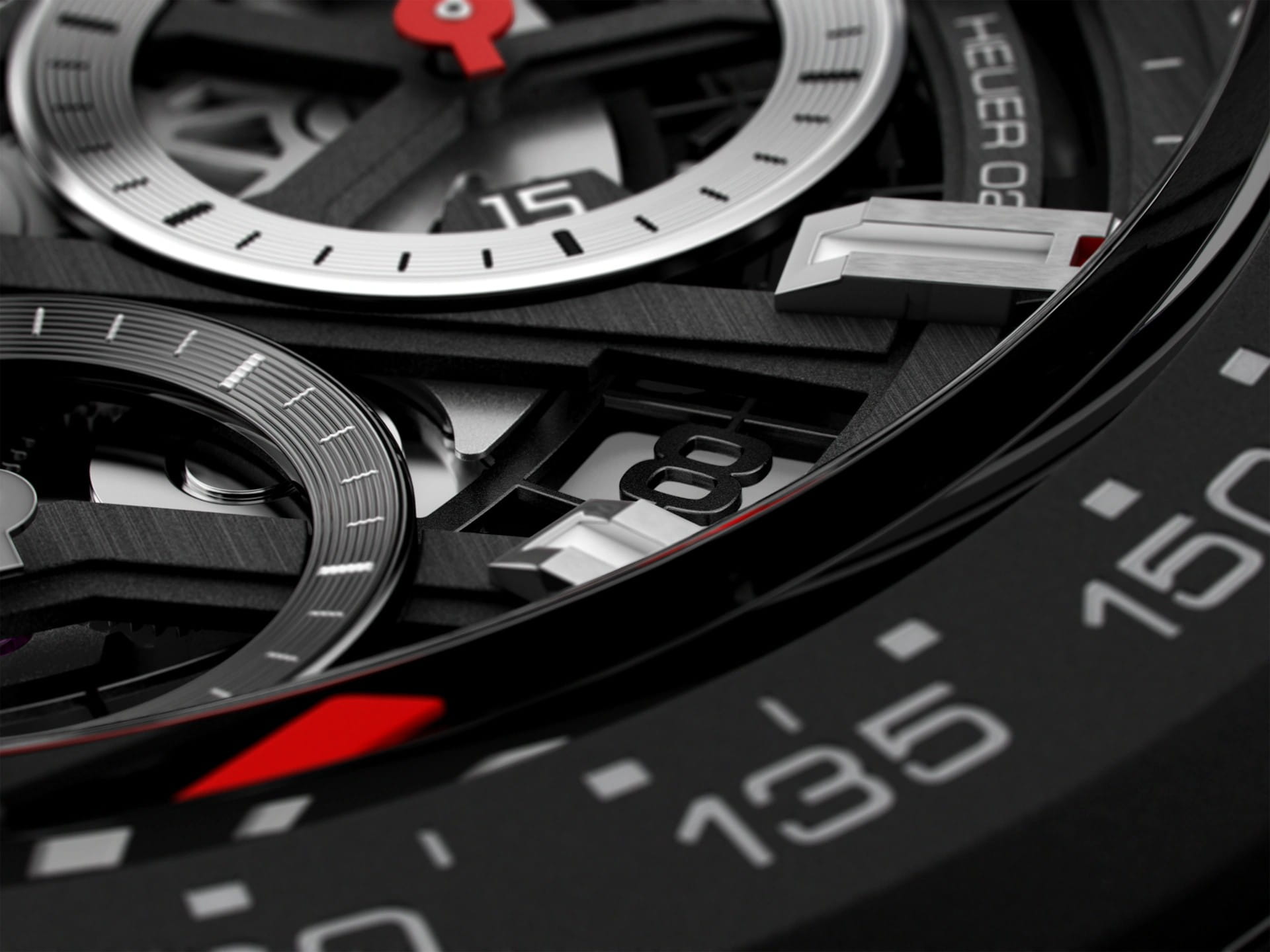 TAG Heuer TAG Heuer Carrera CBG2090.BH0661, carrera швейцария мужские часы на браслете сталь + pvd + керамика боковой вид