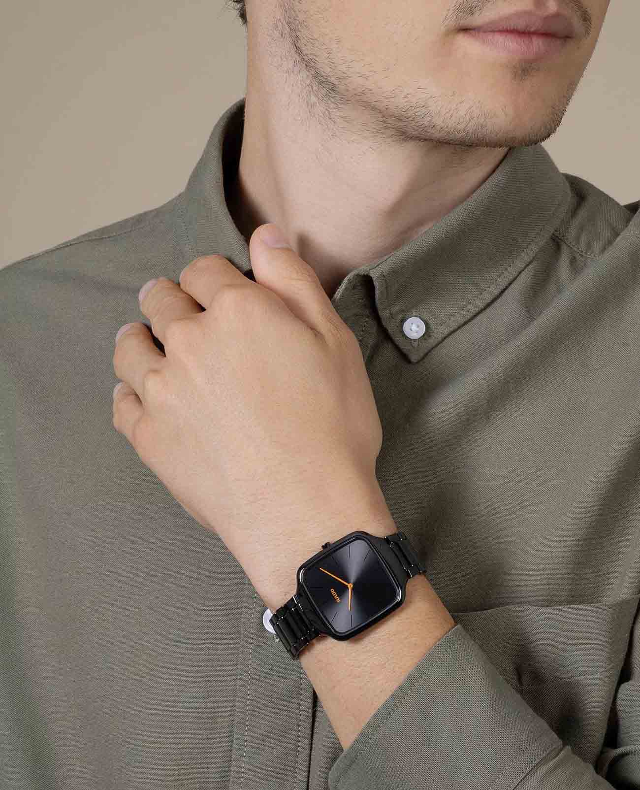 Rado Rado True Square Thinline x Les Couleurs Le Corbusier R27054162 мужские часы черный циферблат на запястье