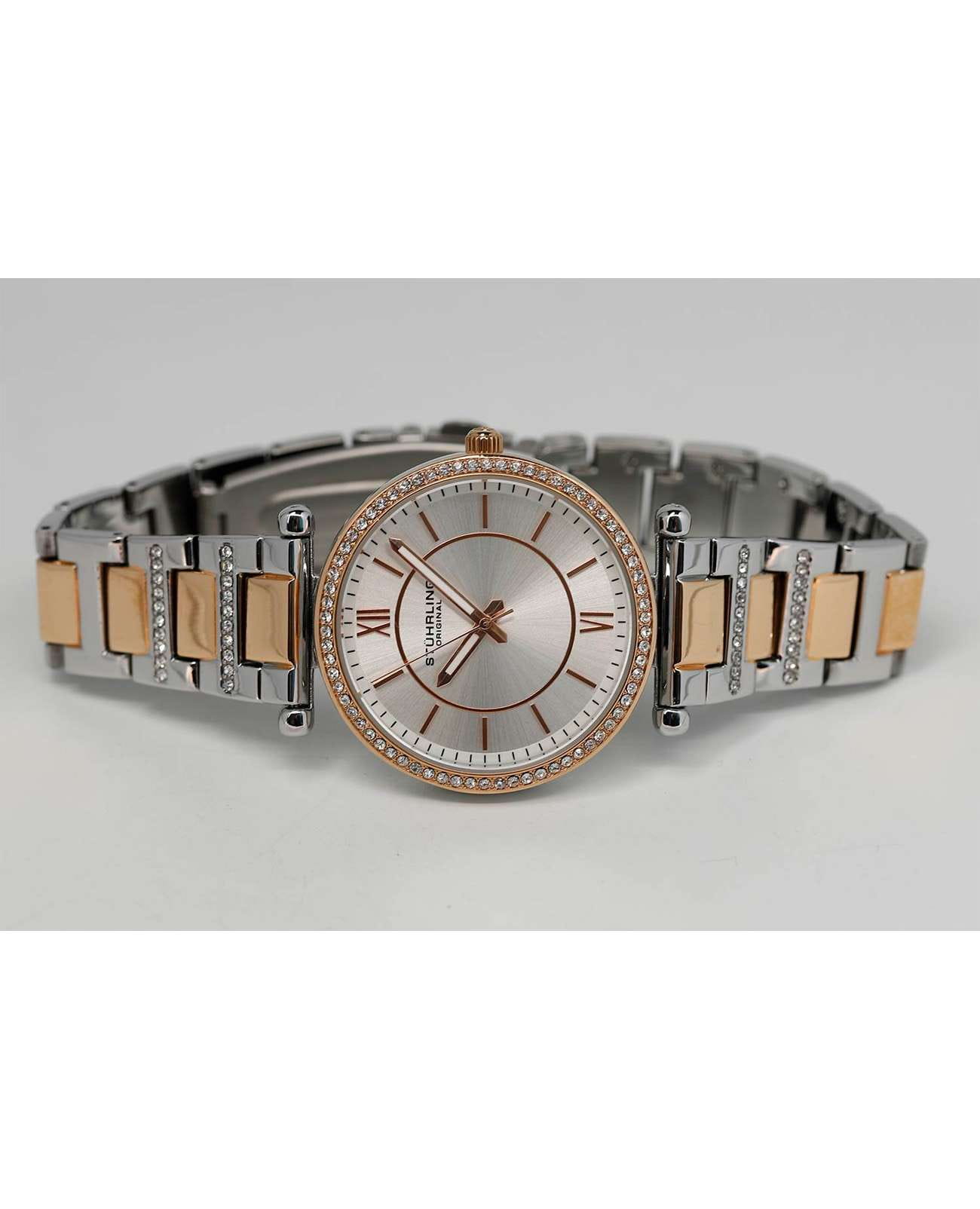 Stuhrling Stuhrling Aria 3905.3 кварцевые женские часы часы крупный план серебристый циферблата