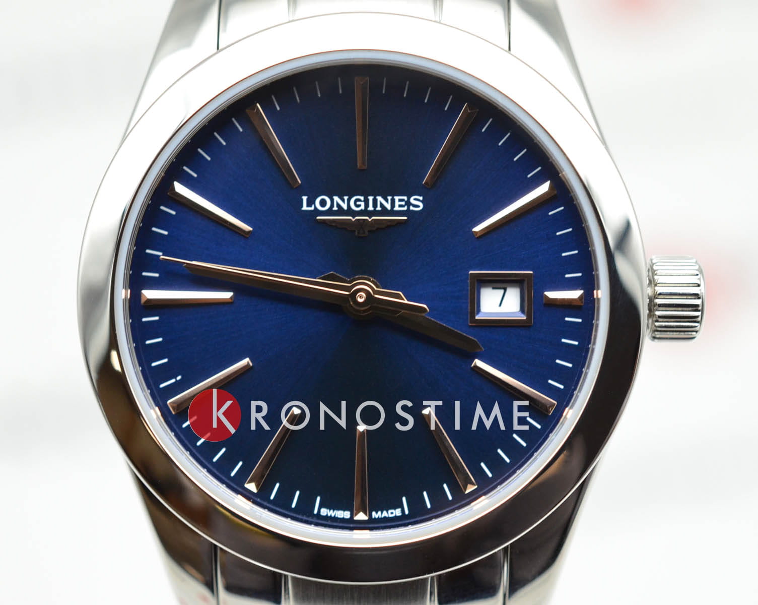 Longines Longines Conquest Classic L2.286.4.92.6, conquest classic швейцария женские часы на браслете нержавеющая сталь боковой вид