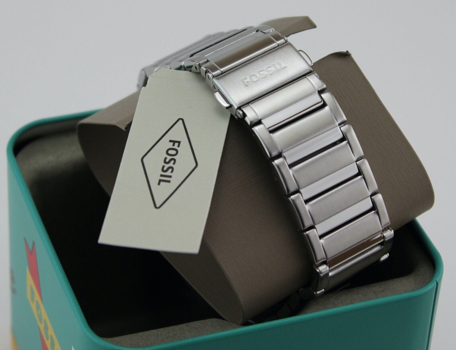 Fossil Fossil Evanston BQ2610 кварцевые мужские часы часы крупный план синий циферблата