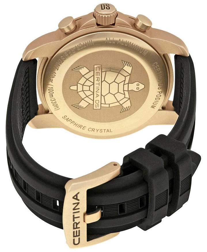 Certina Certina DS Podium Chronograph GMT Aluminium C001.639.97.057.04, ds podium швейцария мужские часы на браслете каучук боковой вид