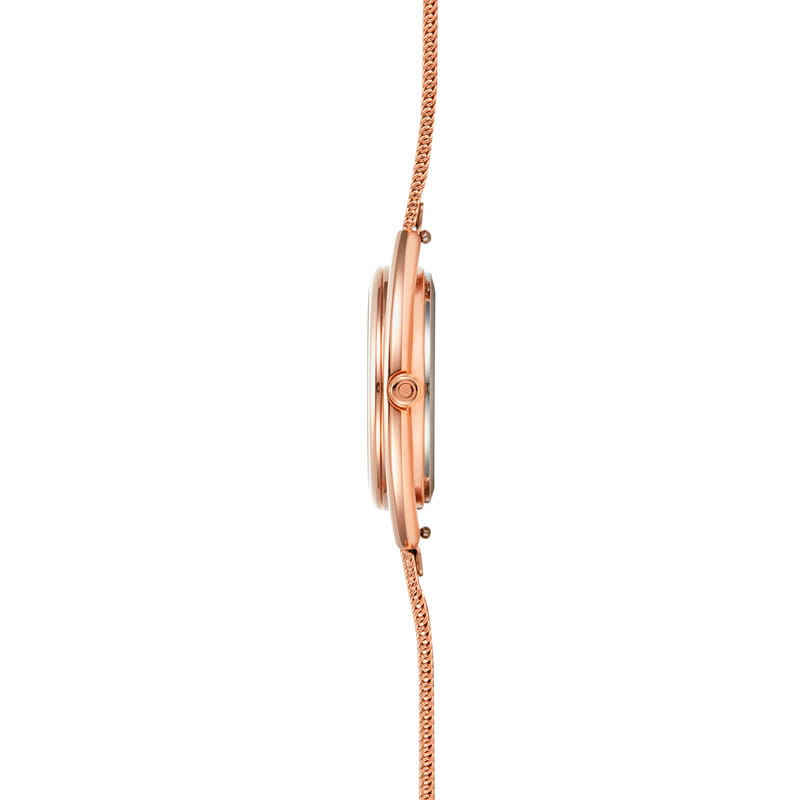 Obaku Obaku Diamond V286LXVIMV,  дания женские часы на браслете сталь с ip покрытием боковой вид