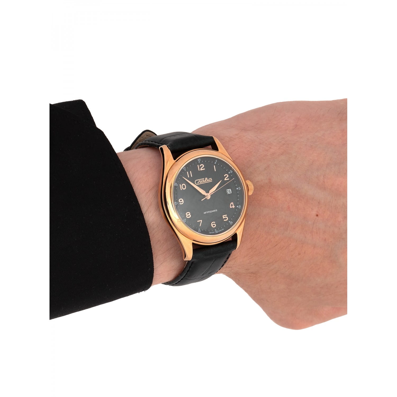 Слава 1493274/300-8215 мужские часы застежка крупным планом