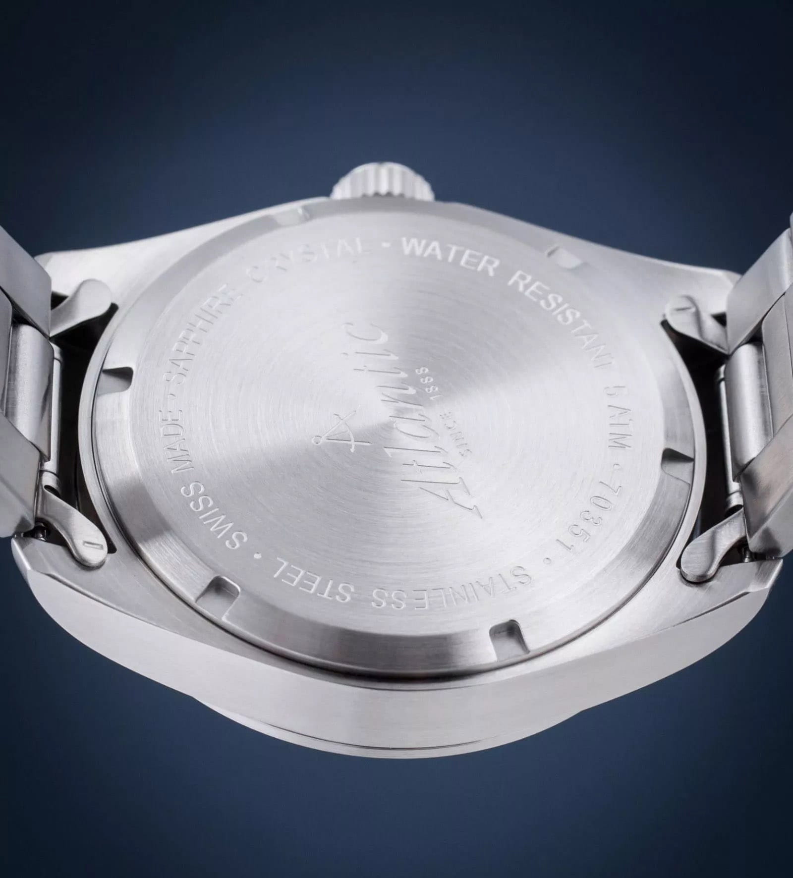 Atlantic Atlantic Seaflight 70356.41.55 кварцевые мужские часы часы крупный план синий циферблата