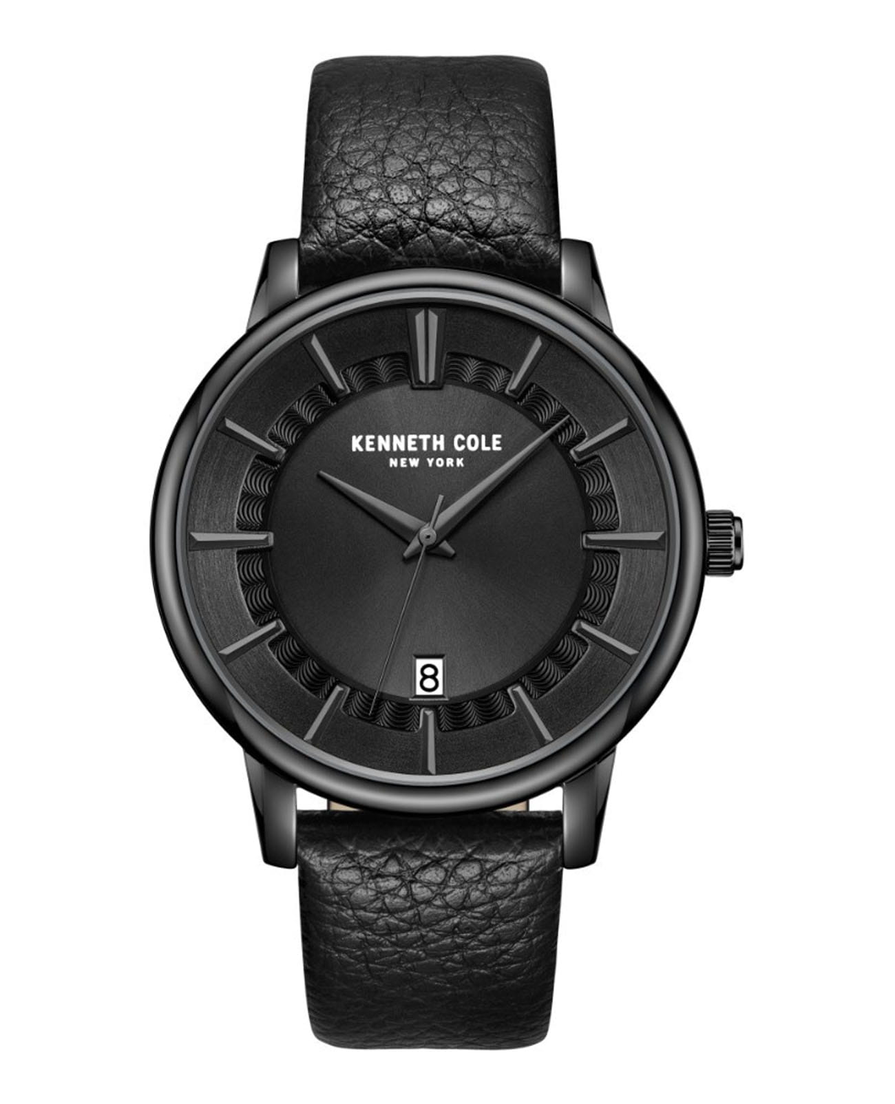 Kenneth Cole Kenneth Cole Modern Classic KCWGB0014106  KCWGB0014106 кварцевые мужские часы черный циферблат, браслет кожаный — вид спереди