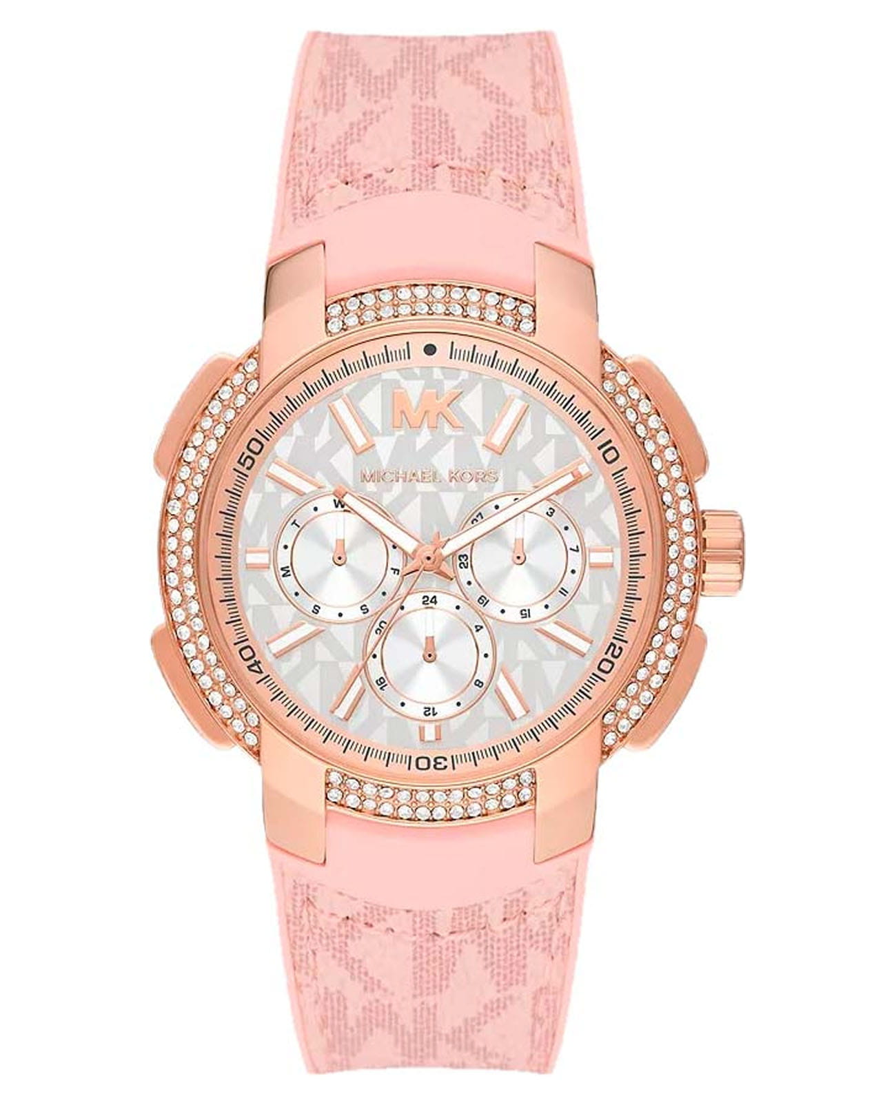 Michael Kors Michael Kors Sidney MK7222  MK7222 кварцевые женские часы  циферблат, браслет кожаный — вид спереди