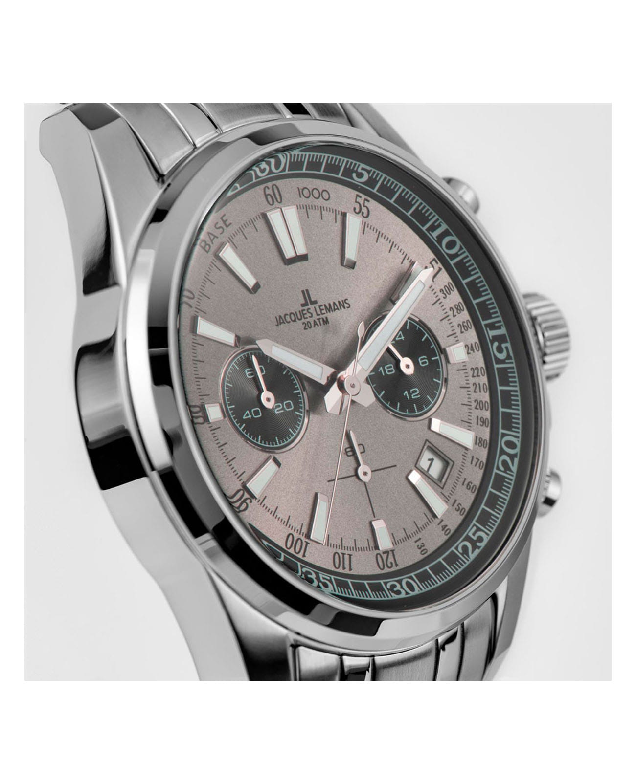 Jacques Lemans Jacques Lemans  Sport  1-2117ZA,  австрия мужские часы на браслете нержавеющая сталь боковой вид