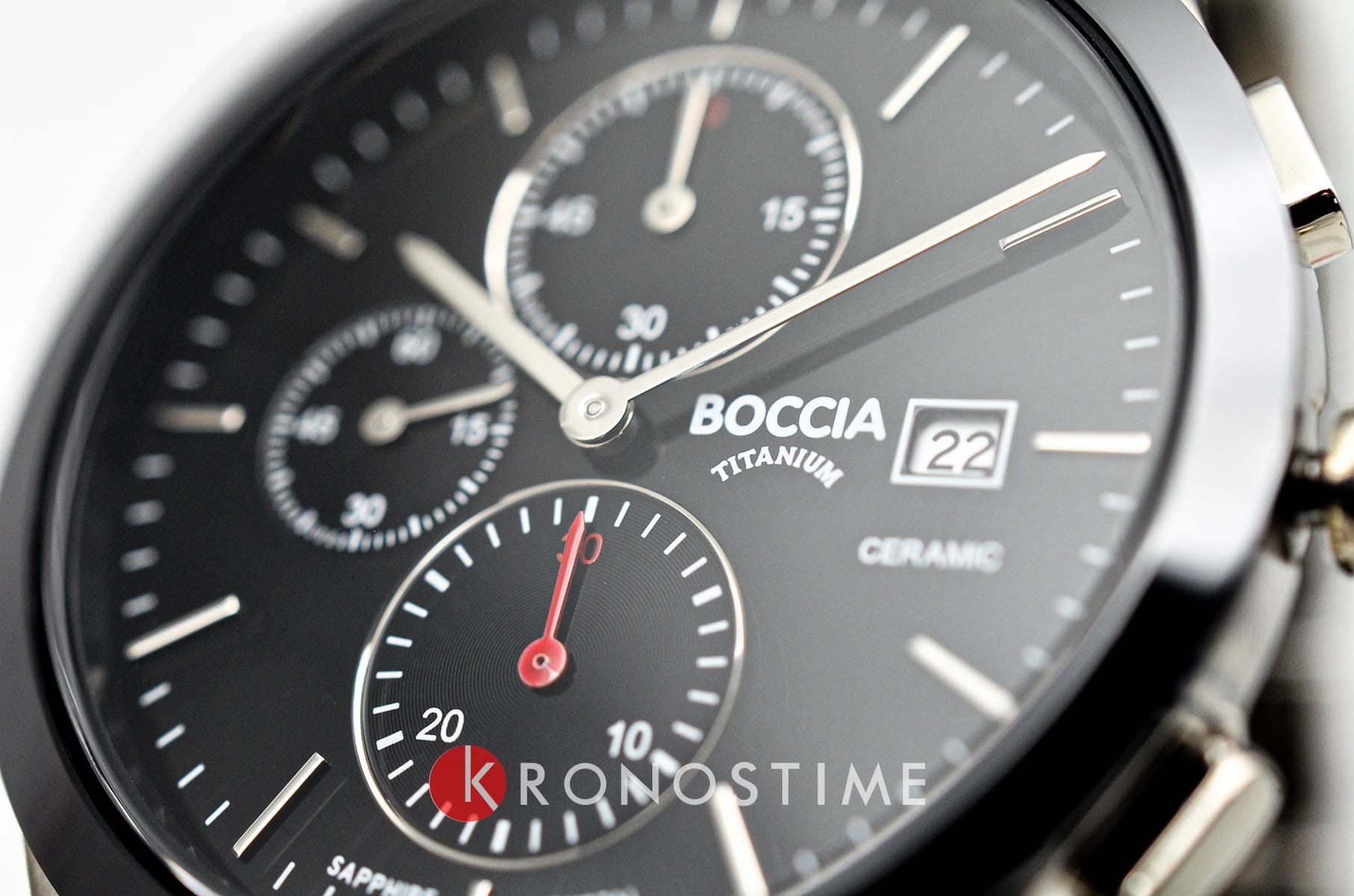 Boccia Titanium Boccia Titanium 3748-01 кварцевые мужские часы часы крупный план черный циферблата