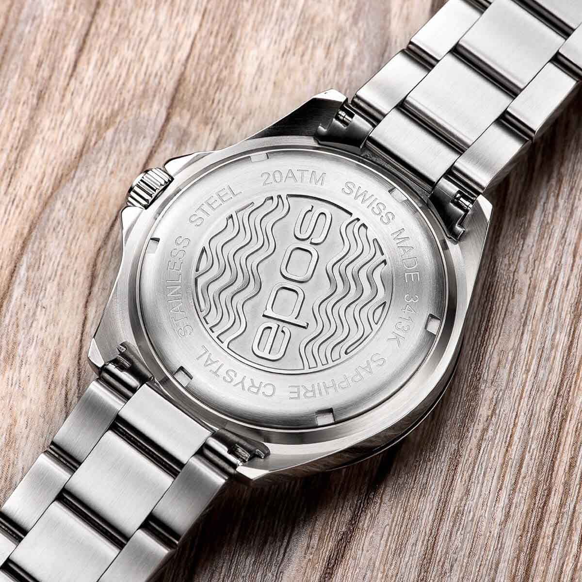 Epos Epos Diver 3438.131.91.15.30 механические мужские часы часы крупный план черный циферблата