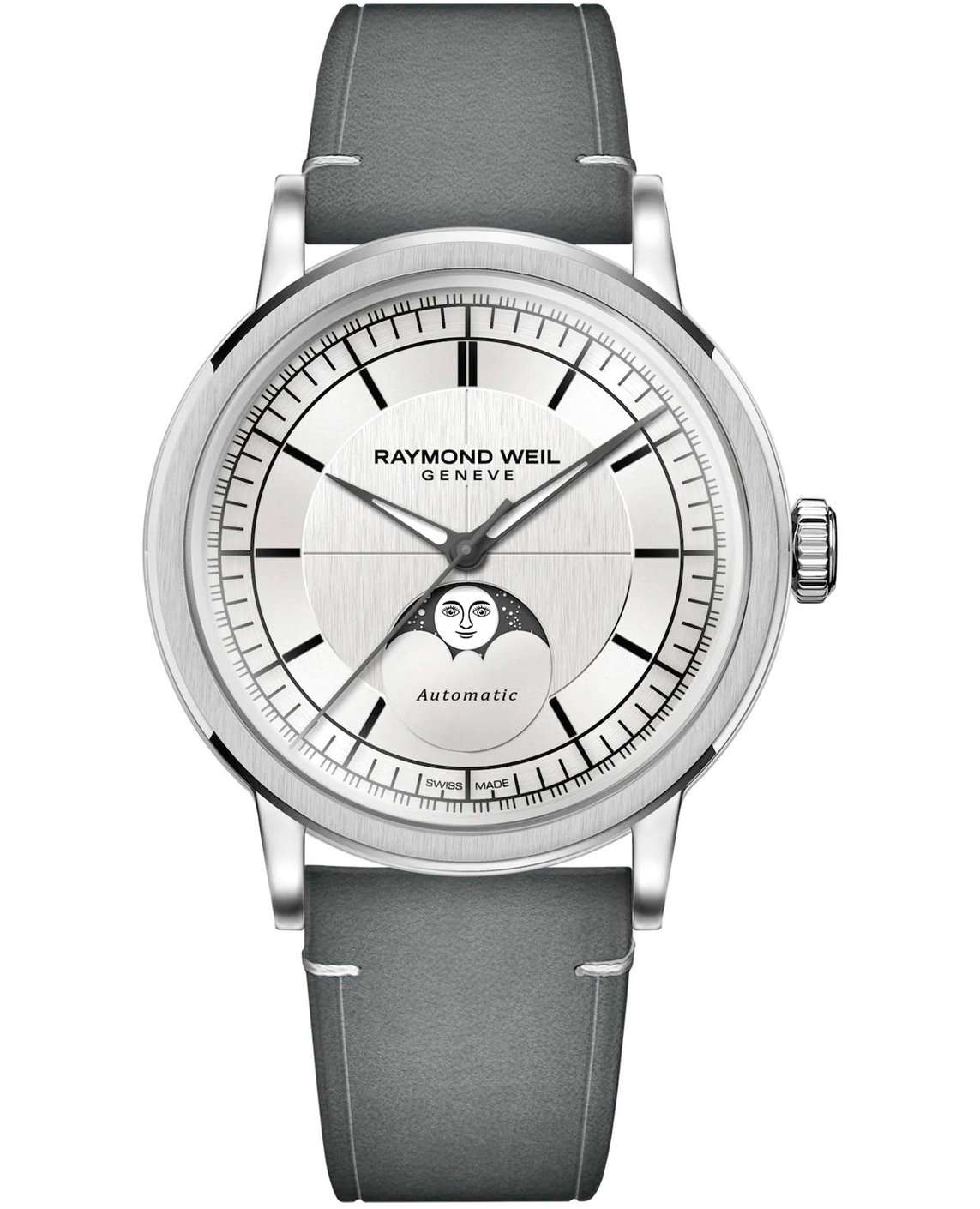 Raymond Weil Raymond Weil Millesime 2945-STC-65001  2945-STC-65001 механические мужские часы  циферблат, браслет кожаный — вид спереди