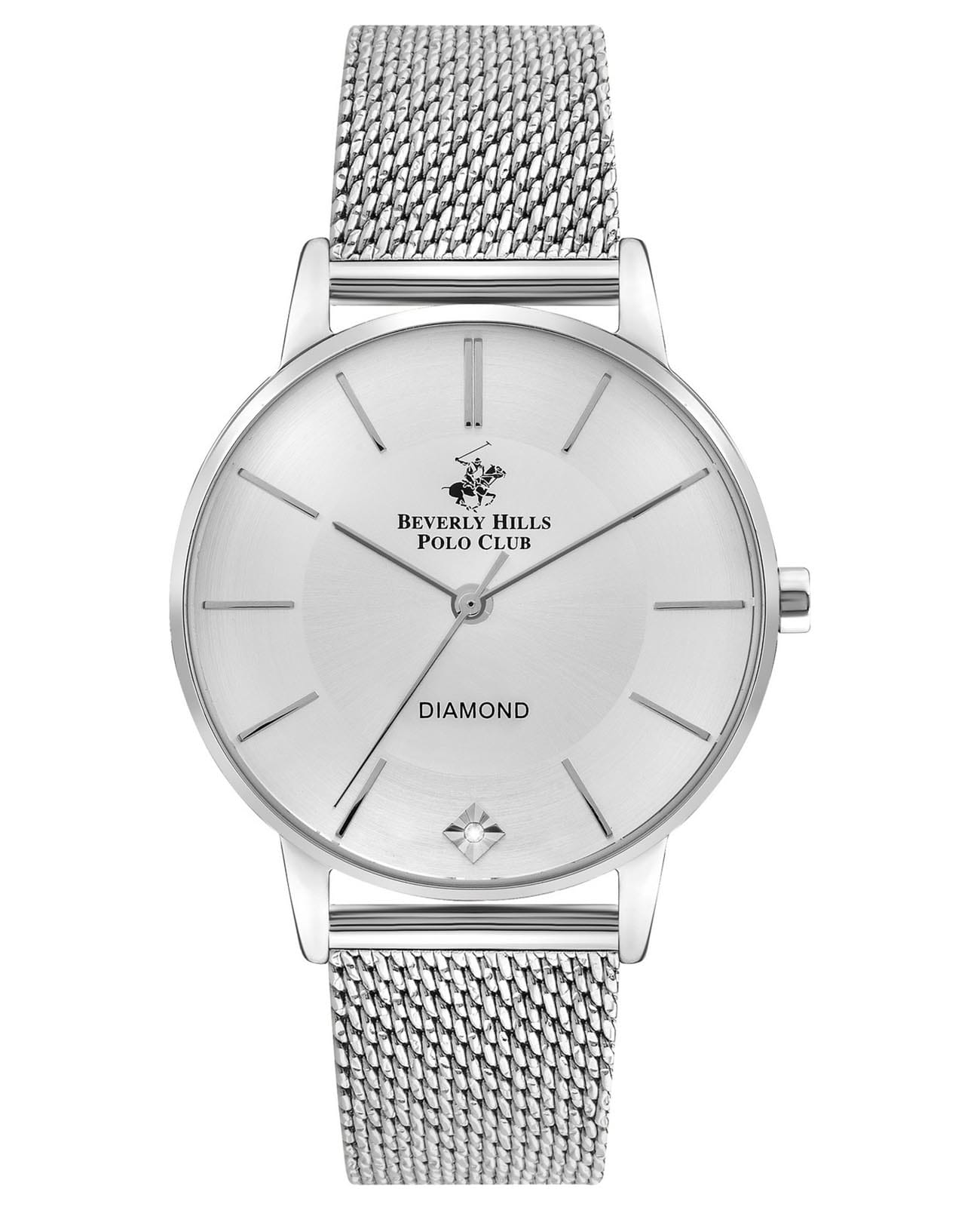 Beverly Hills Polo Club Beverly Hills Polo Club BP3394C.330  BP3394C.330 кварцевые женские часы серебристый циферблат, браслет нержавеющая сталь — вид спереди