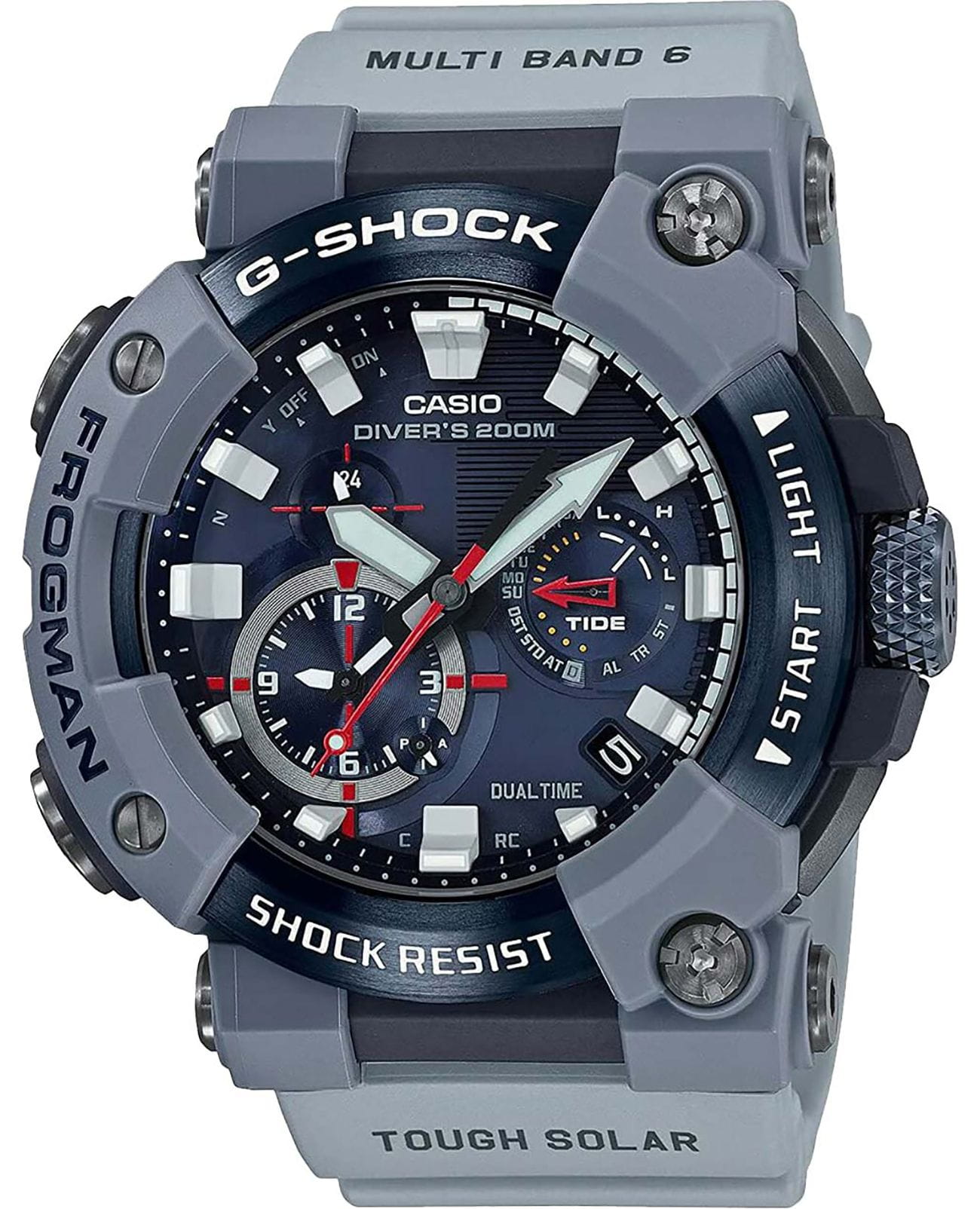 Casio Casio G-Shock GWF-A1000RN-8A Premium GWF-A1000RN-8A электронные мужские часы синий циферблат, браслет полимер — вид спереди