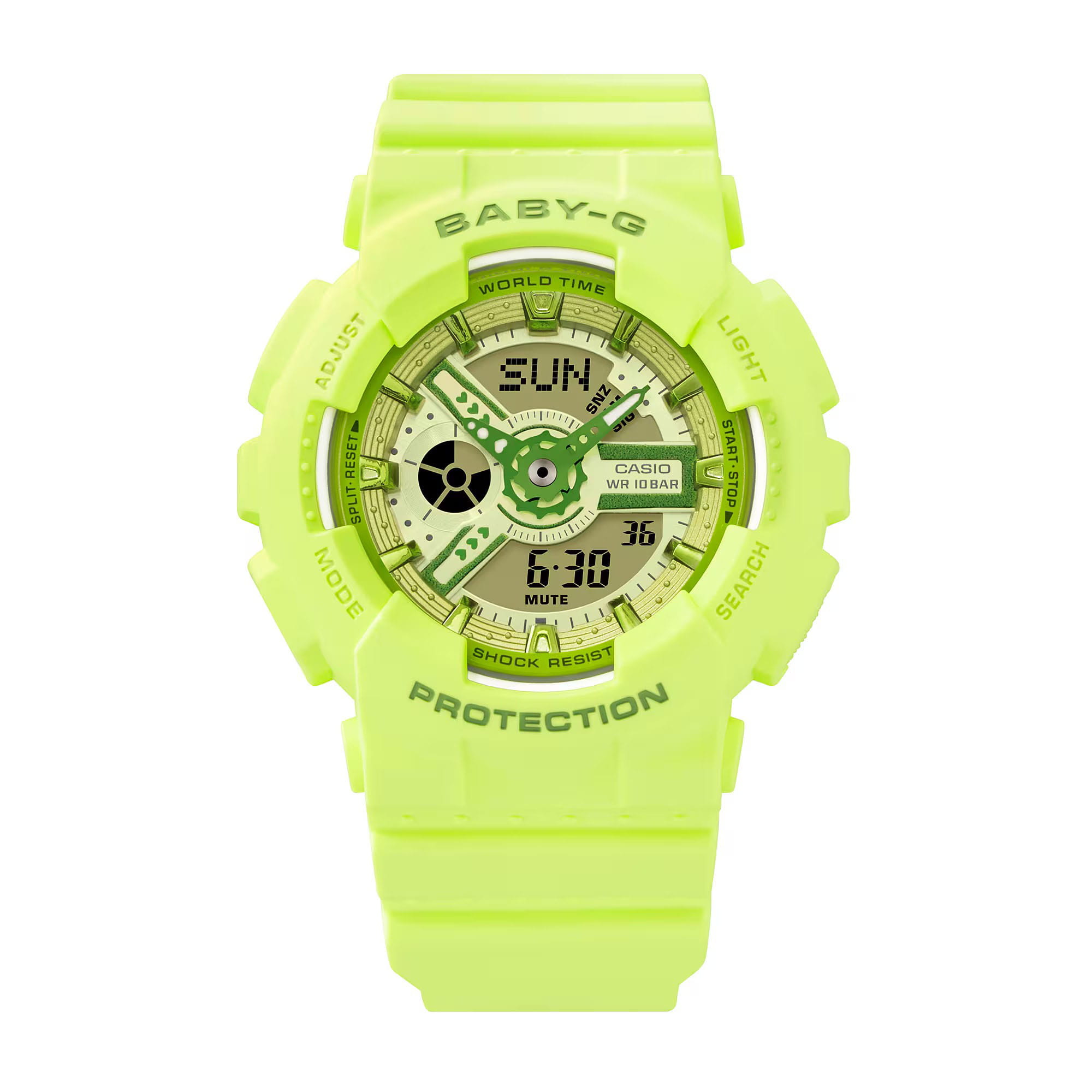 Casio Casio Baby-G BA-110YK-3A, baby-g япония женские часы на браслете пластик боковой вид