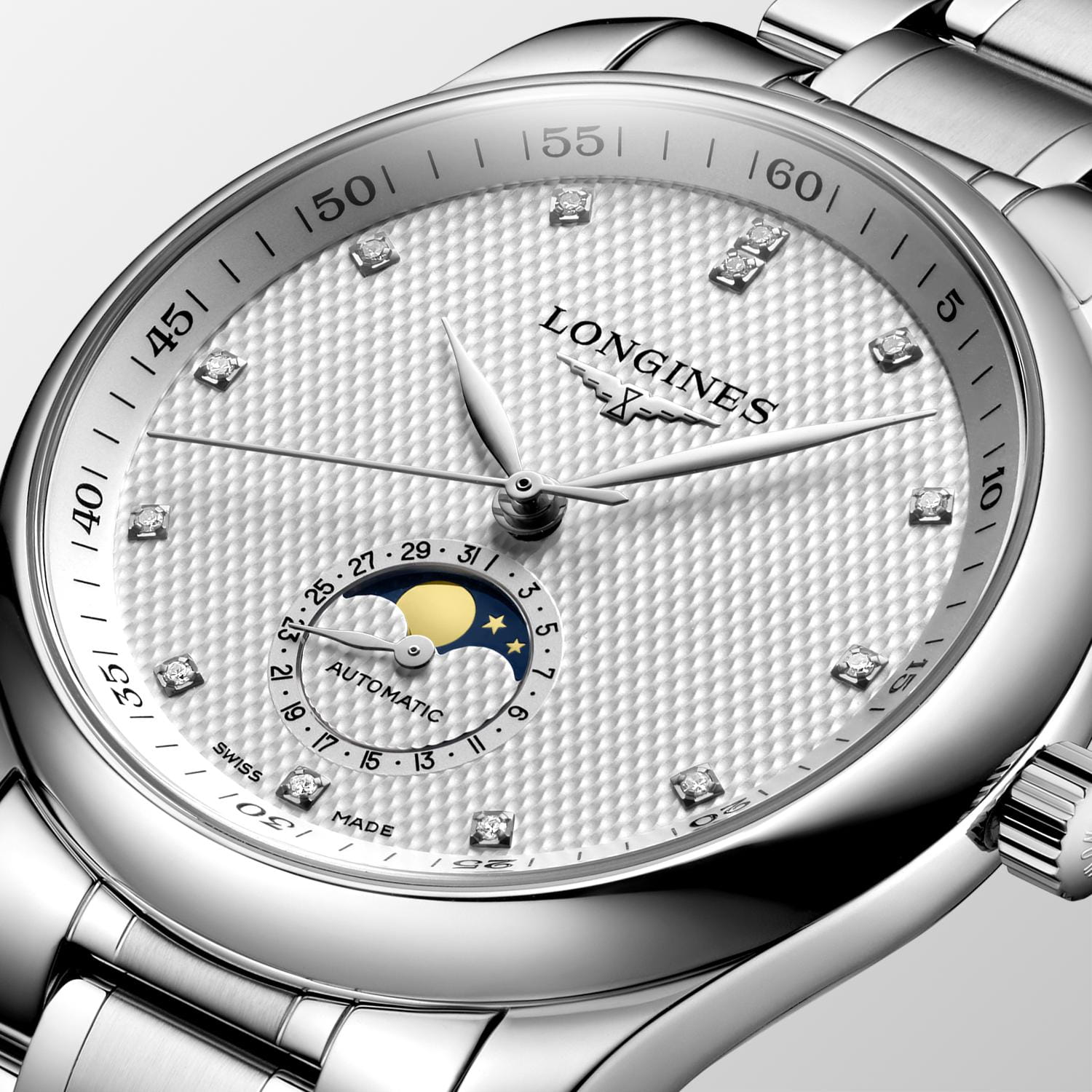 Longines Longines Master Collection L2.909.4.77.6, master collection швейцария мужские часы на браслете нержавеющая сталь боковой вид