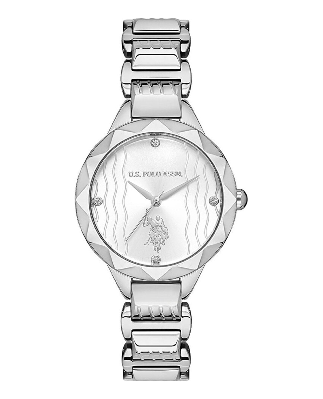 U.S. Polo Assn. U.S. Polo Assn Stile USPA2046-04  USPA2046-04 кварцевые женские часы серебристый циферблат, браслет нержавеющая сталь — вид спереди