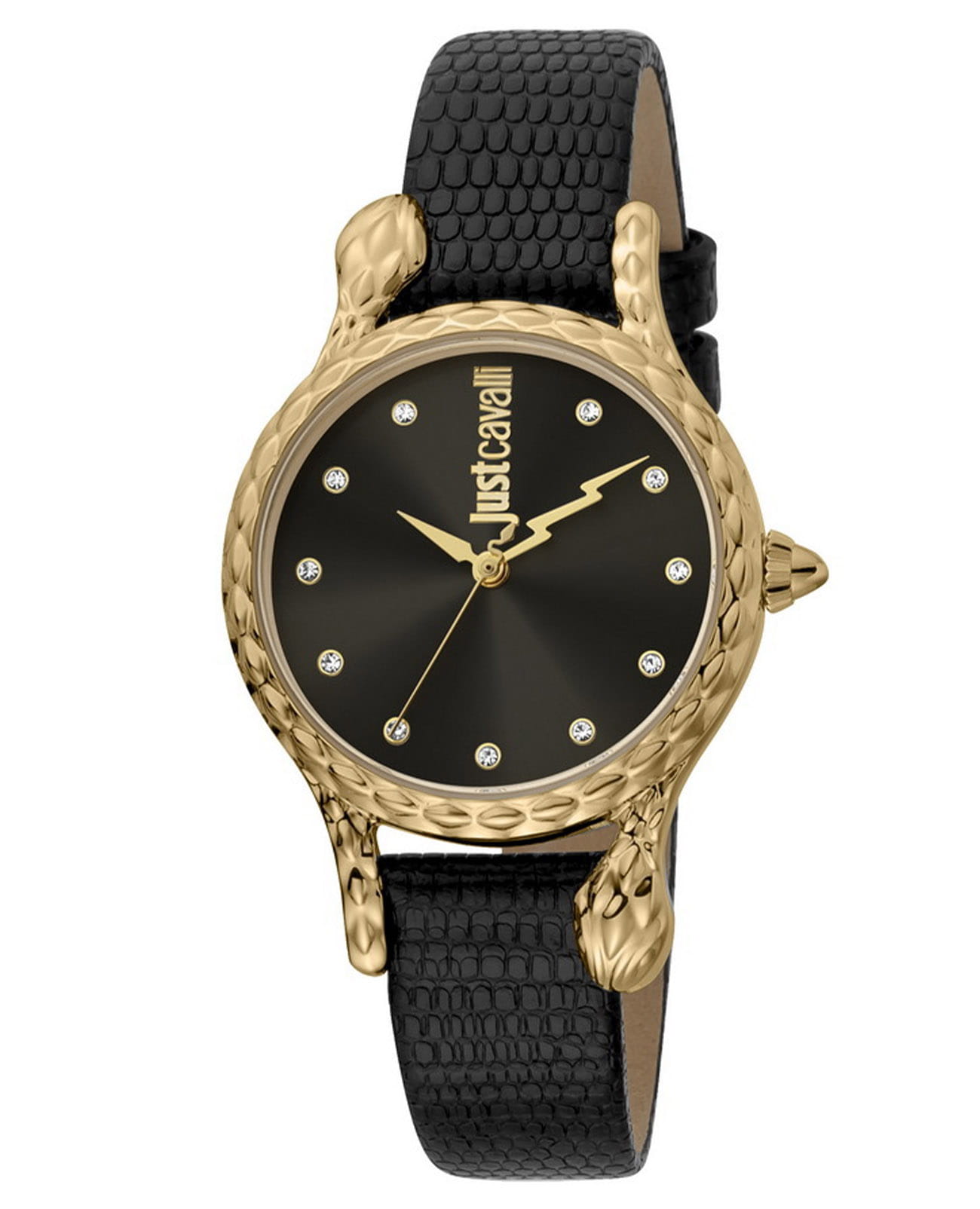 Just Cavalli Just Cavalli Animalier JC1L125L0025  JC1L125L0025 кварцевые женские часы черный циферблат, браслет кожаный — вид спереди