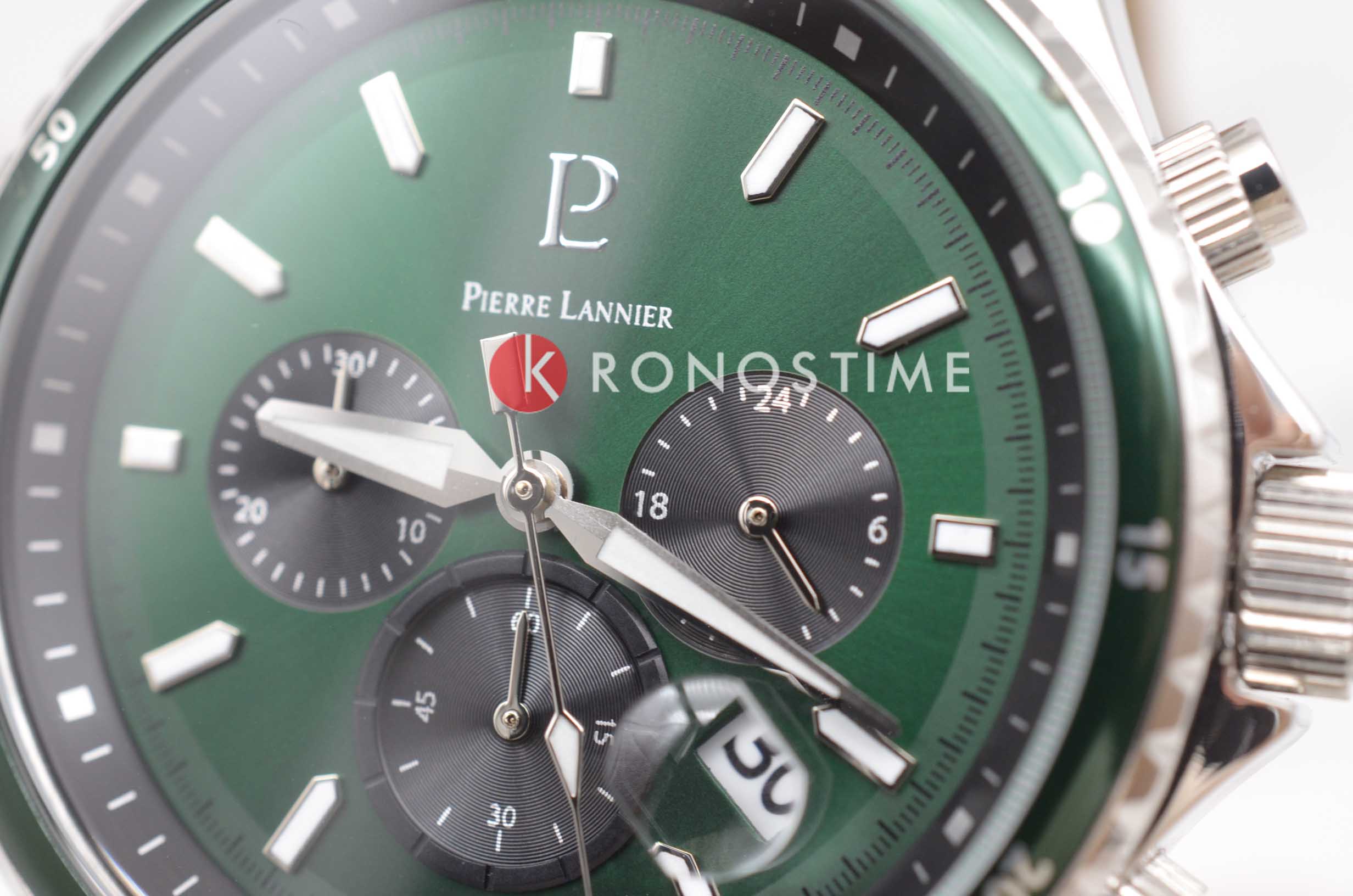 Pierre Lannier Pierre Lannier Cronos 227G164,  франция мужские часы на браслете кожаный боковой вид