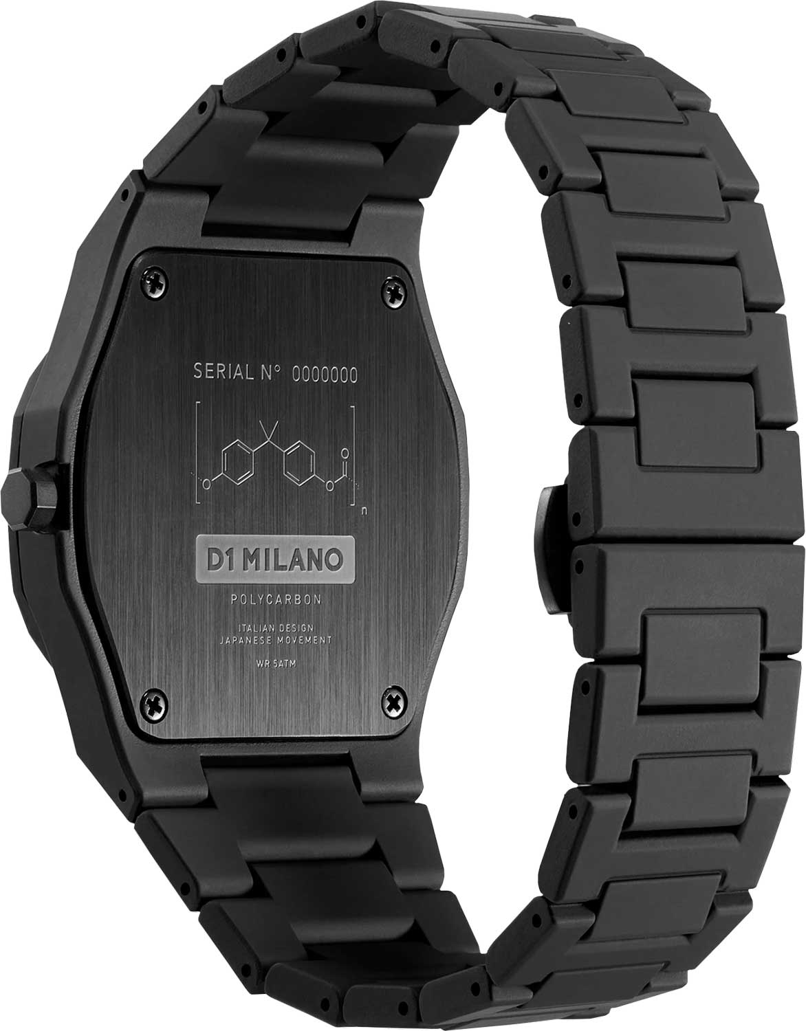 Оригинальные часы D1 Milano D1 Milano Polycarbon PCBJ12 кварцевые калибр механизма seiko общий вид