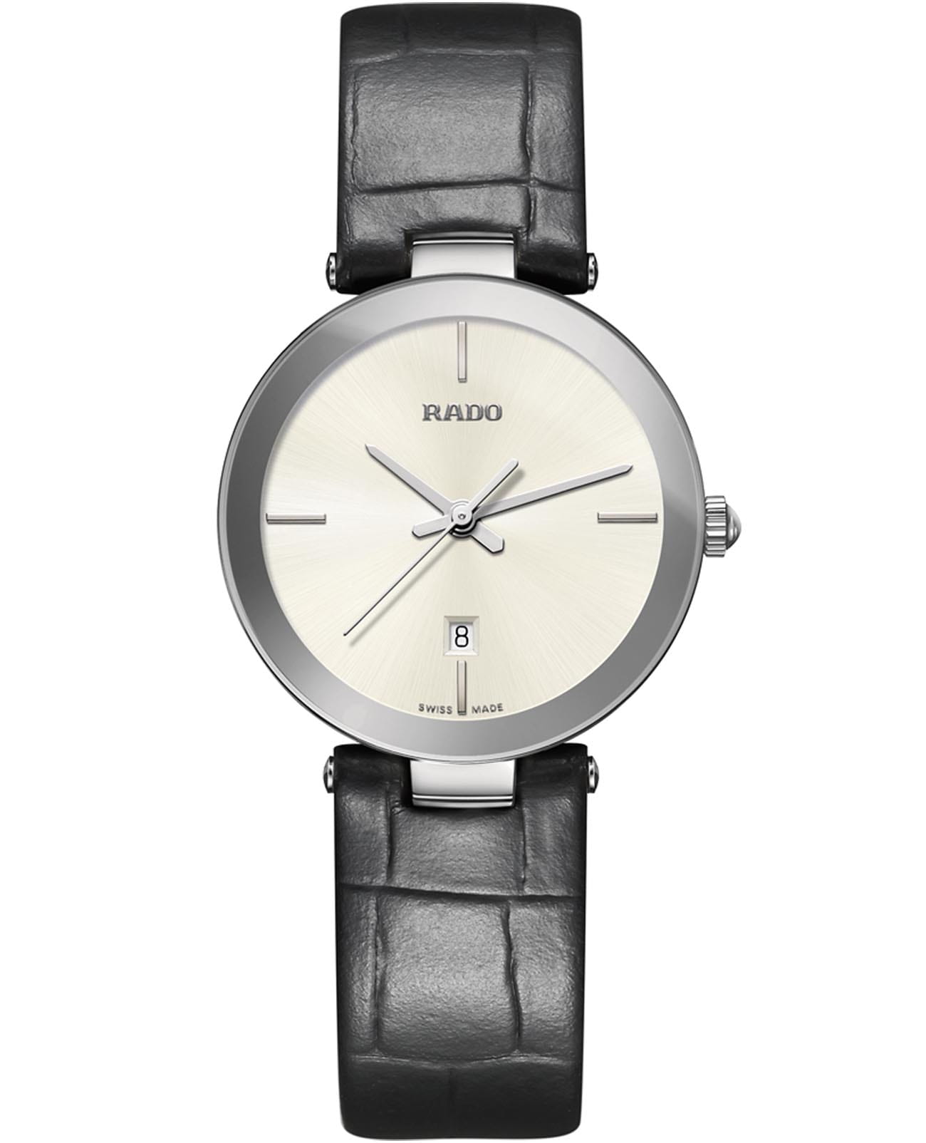 Rado Rado Florence R48874015  R48874015 кварцевые женские часы белый циферблат, браслет кожаный — вид спереди