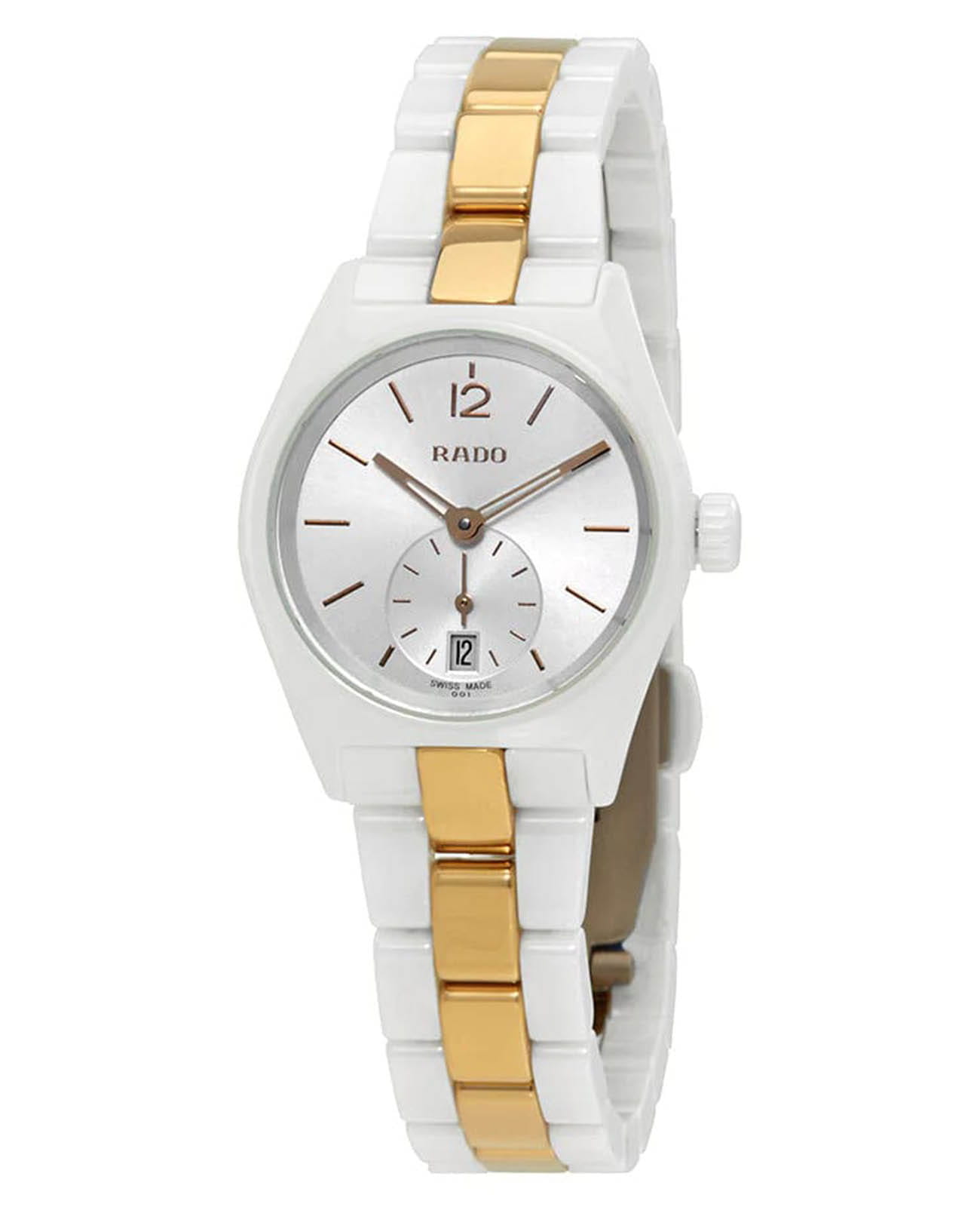 Rado Rado Specchio R27085017  R27085017 кварцевые женские часы белый циферблат, браслет титановый — вид спереди
