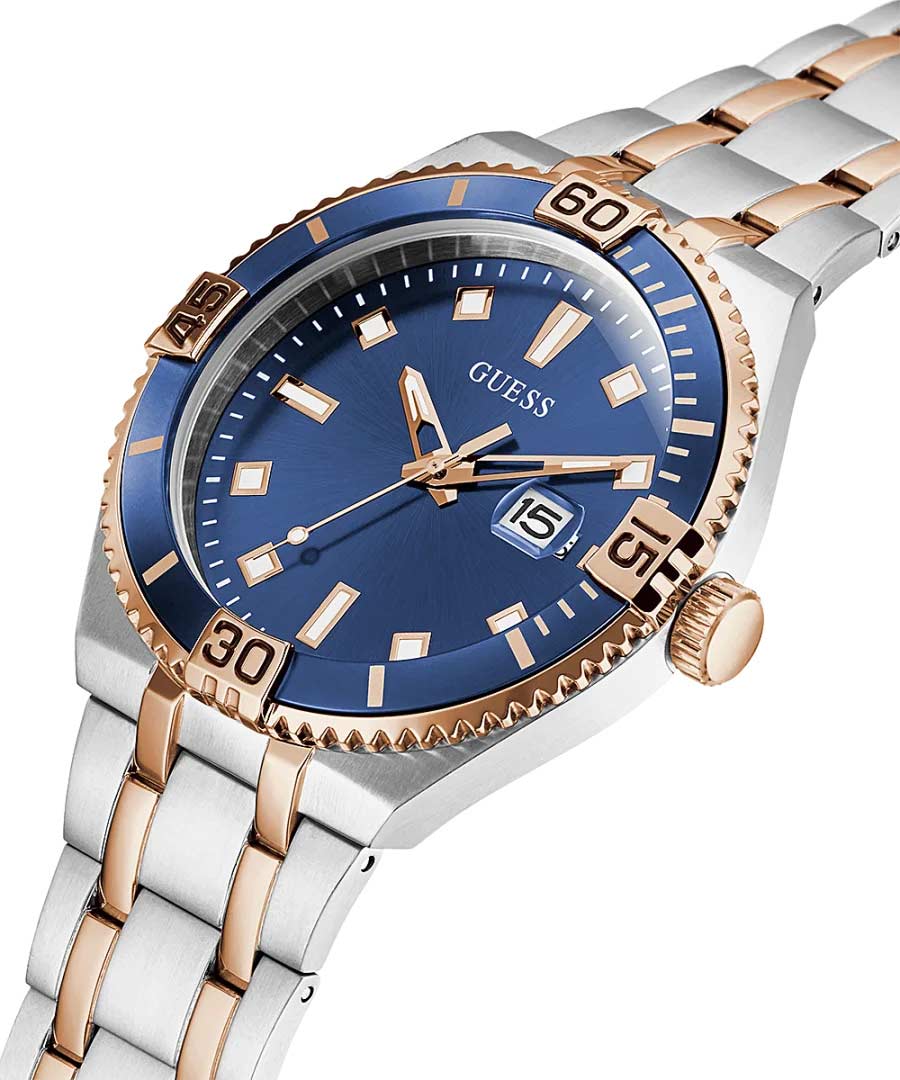 Guess Guess  Sport Steel  GW0330G3,  сша мужские часы на браслете нержавеющая сталь боковой вид